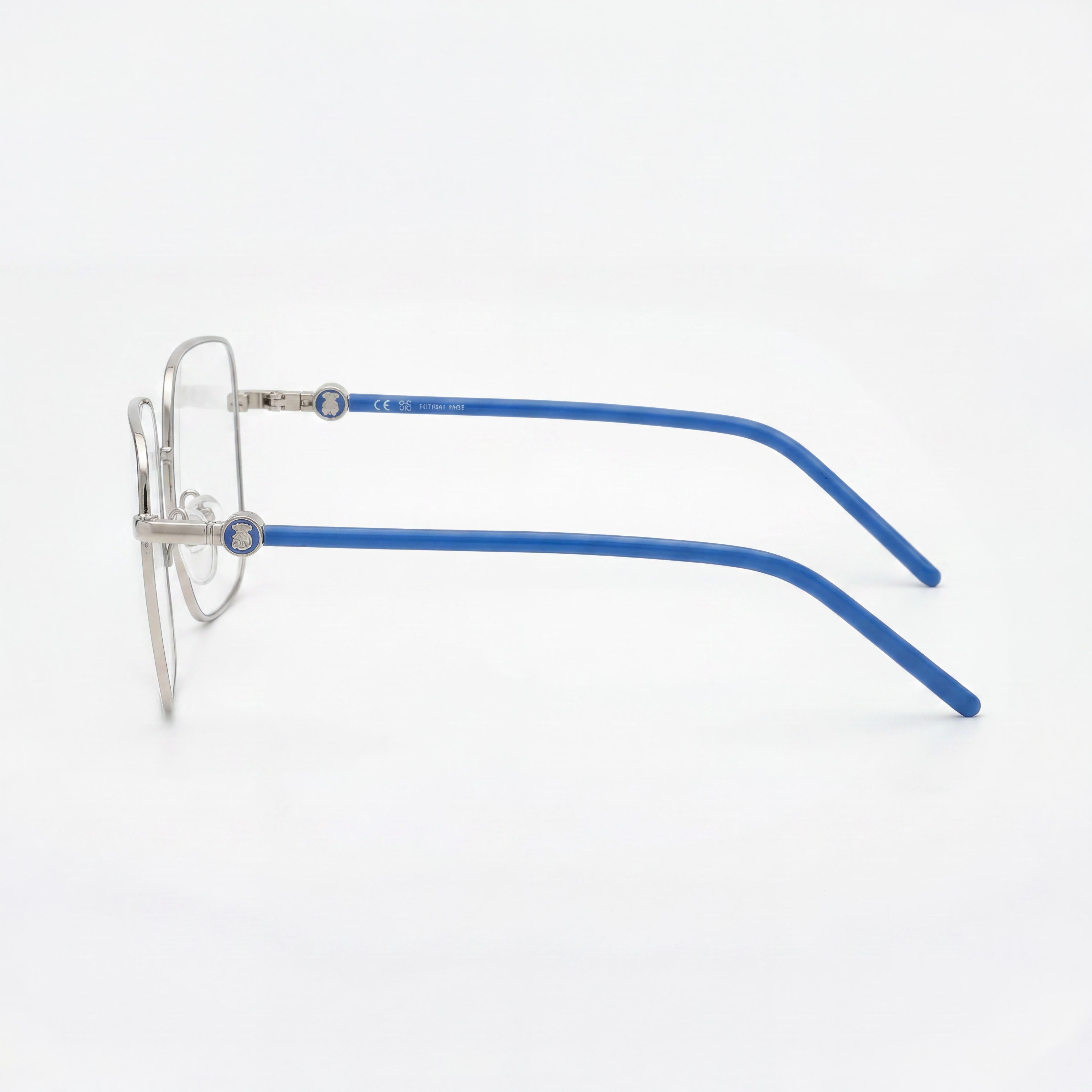 TOUS Classic Women's Combined Metal Prescription Ready Eyeglasses, Light Gold with Coloured Parts, 55mm, Photo 2