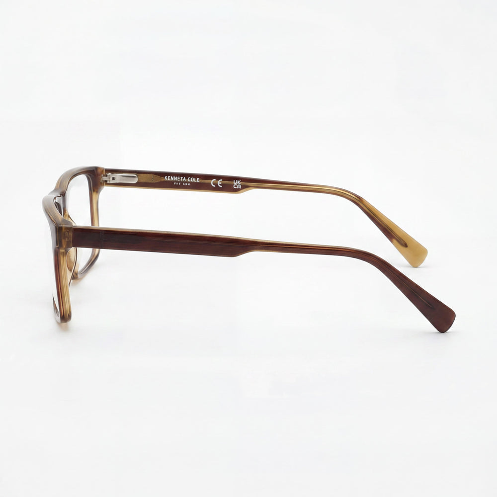 Kenneth Cole New York Kc50013 Unisex Eyeglasses with Green Frame Material and Matte Dark Brown Finish, Size 54-16-145