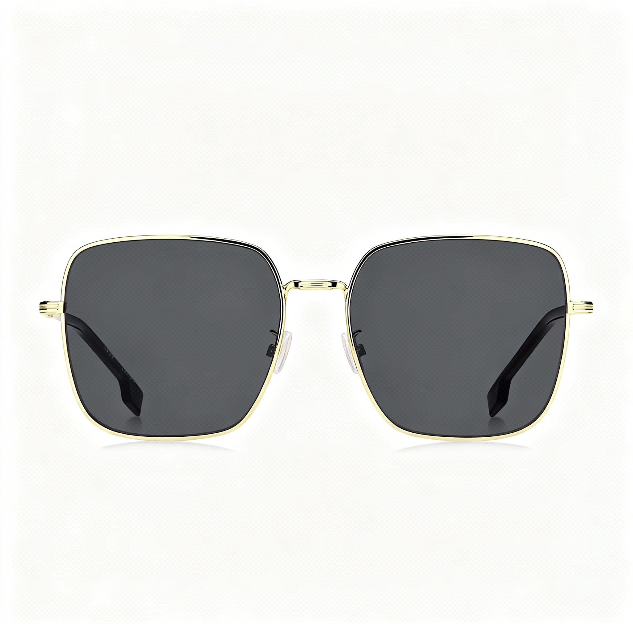 Hugo Boss Women's BOSS 1613/F/SK Gold Grey Stainless Steel Square Sunglasses Grey Lenses 59-17-145, Photo 3