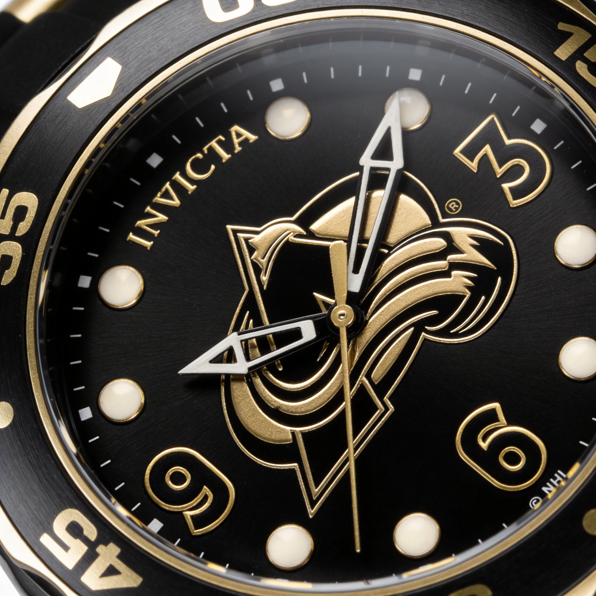 Reloj Invicta IN-42323-AMZUK de cuarzo para hombre, de acero inoxidable, poliuretano, resistente al agua, color negro y dorado, 48 mm, Photo 3