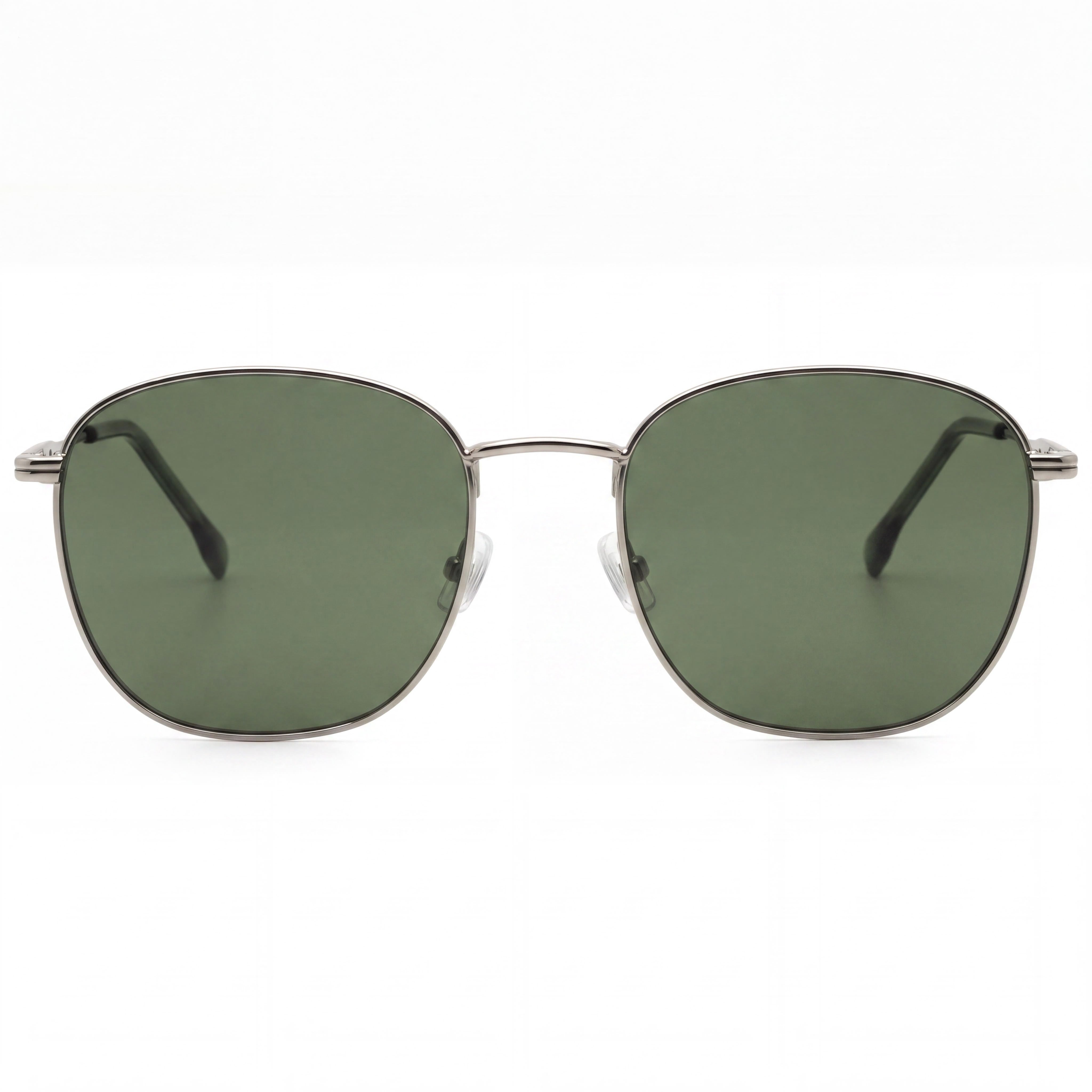 Hugo Boss Men's BOSS 1561/F/SK Square Green Metal Frame Green Lens 100% UV Protection Non-Polarized Sunglasses 57mm, Photo 2
