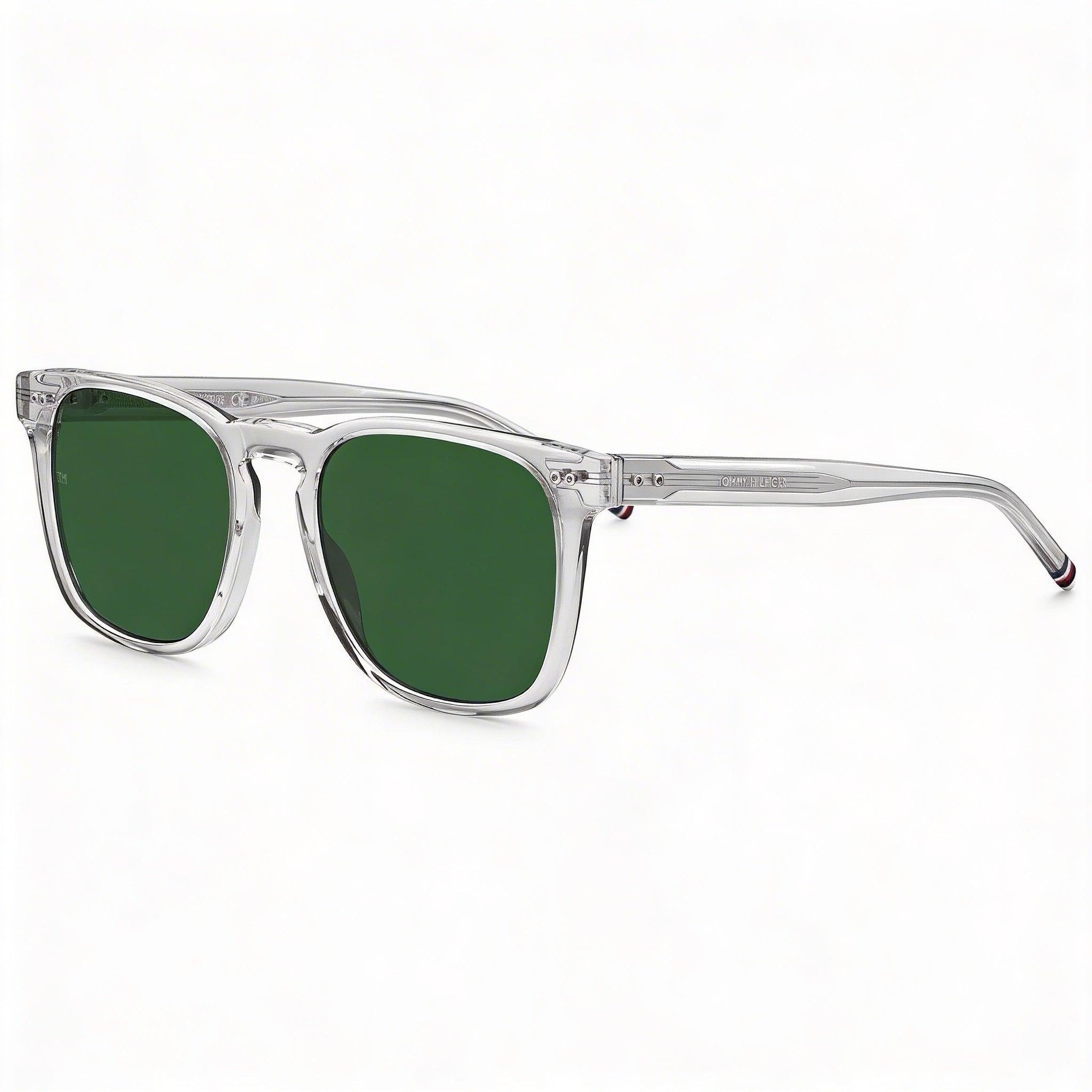 Gafas de sol Tommy Hilfiger TH 1887/S clásicas rectangulares unisex de cristal compuesto con lente verde y protección UV de 52 mm, Photo 1