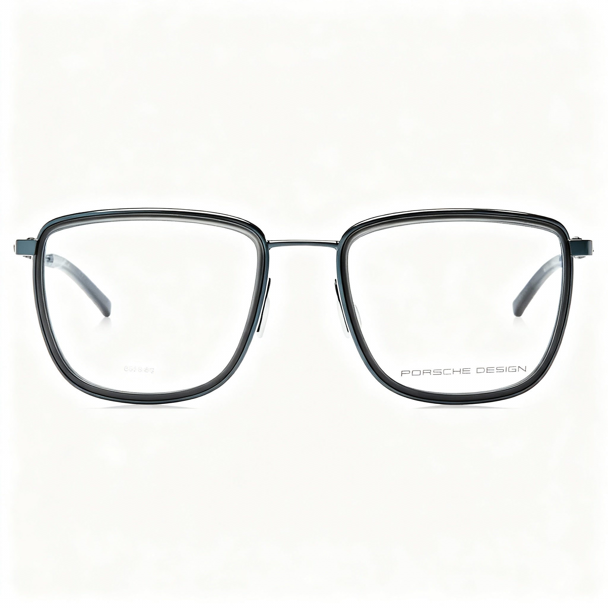 Porsche P8365 Men's Modern Acetate Optical Frames in Blue, Grey with Transparent Non-Polarized Lenses 53-18-145mm, Photo 3
