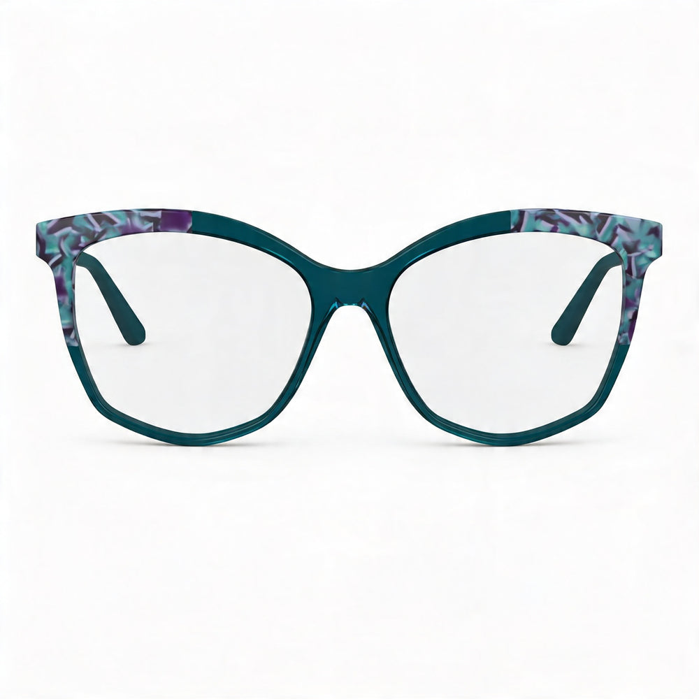 Gafas de sol KARL LAGERFELD Kl6154 unisex con montura de acetato, azul mármol azul, lentes de policarbonato, 55 mm