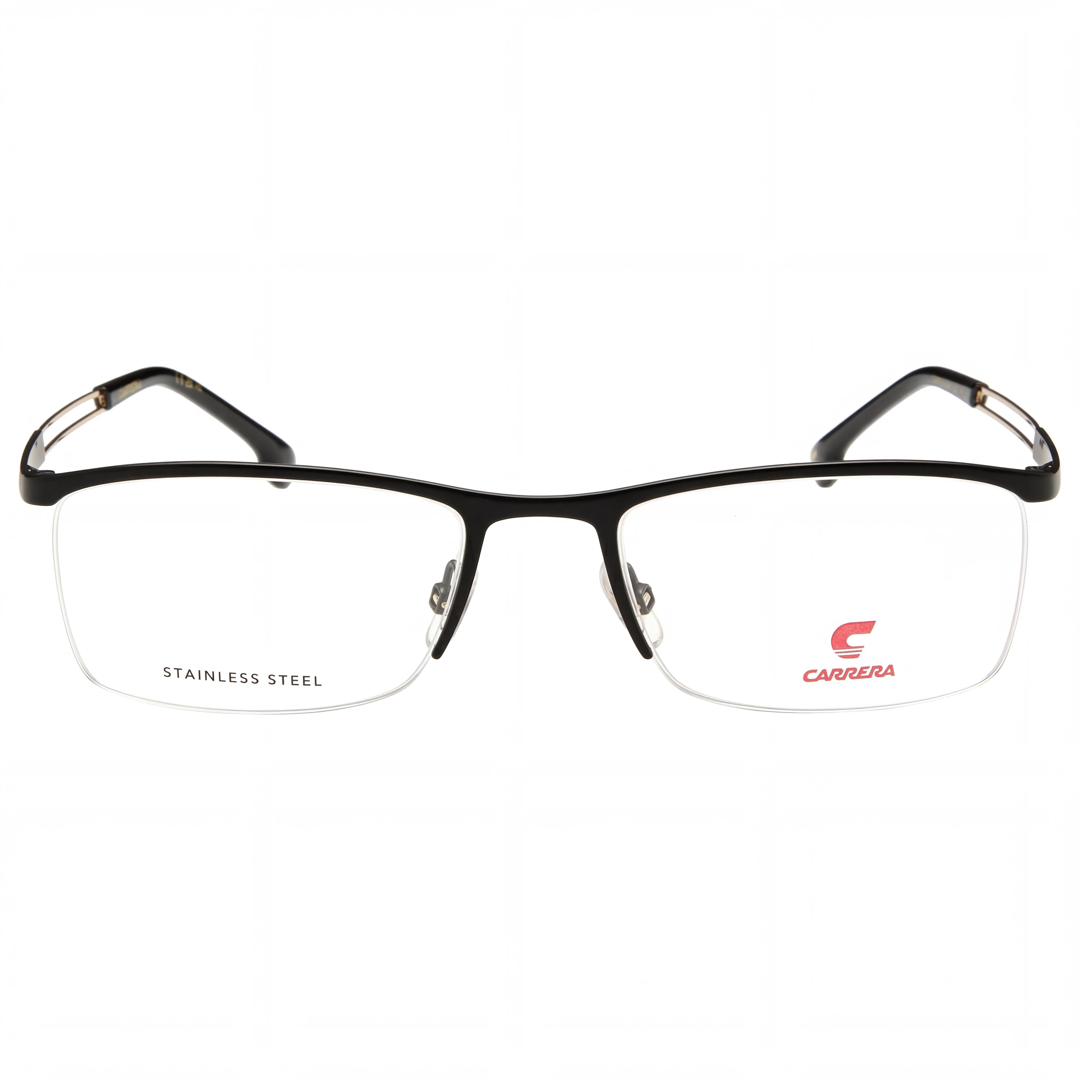 Gafas Carrera 8901 unisex con montura de acero de aleación en negro mate dorado y lentes no polarizadas de 54 mm, Photo 2