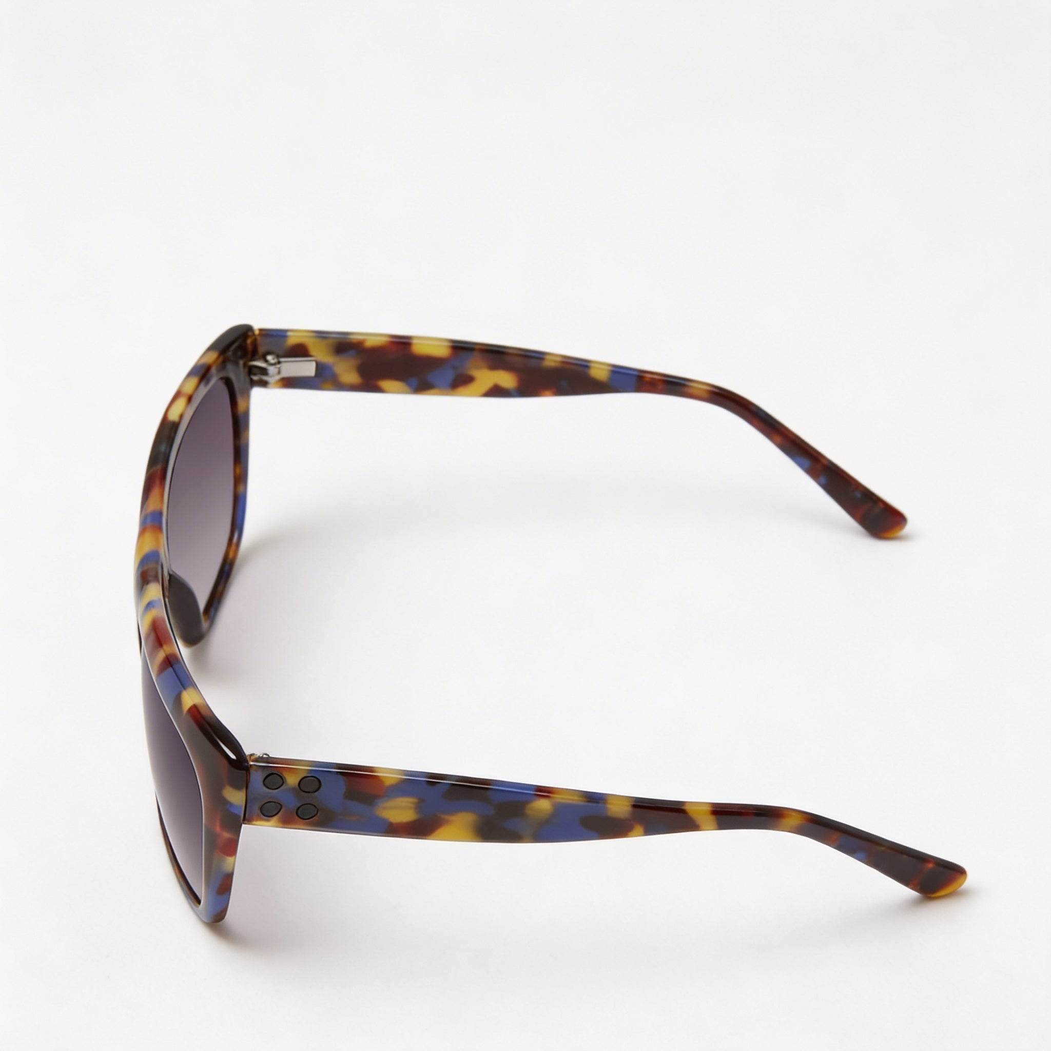 L.A.M.B. Square Women's Blue Tortoise Acetate Full Rim Brown Non-Polarized Sunglasses 56-16-135, Photo 3