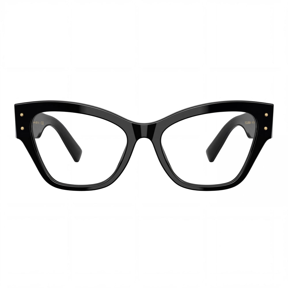 Dolce & Gabbana Tf2091b Women's Black Acetate Frame Eyeglasses with Clear Lenses - 53mm Lens Width