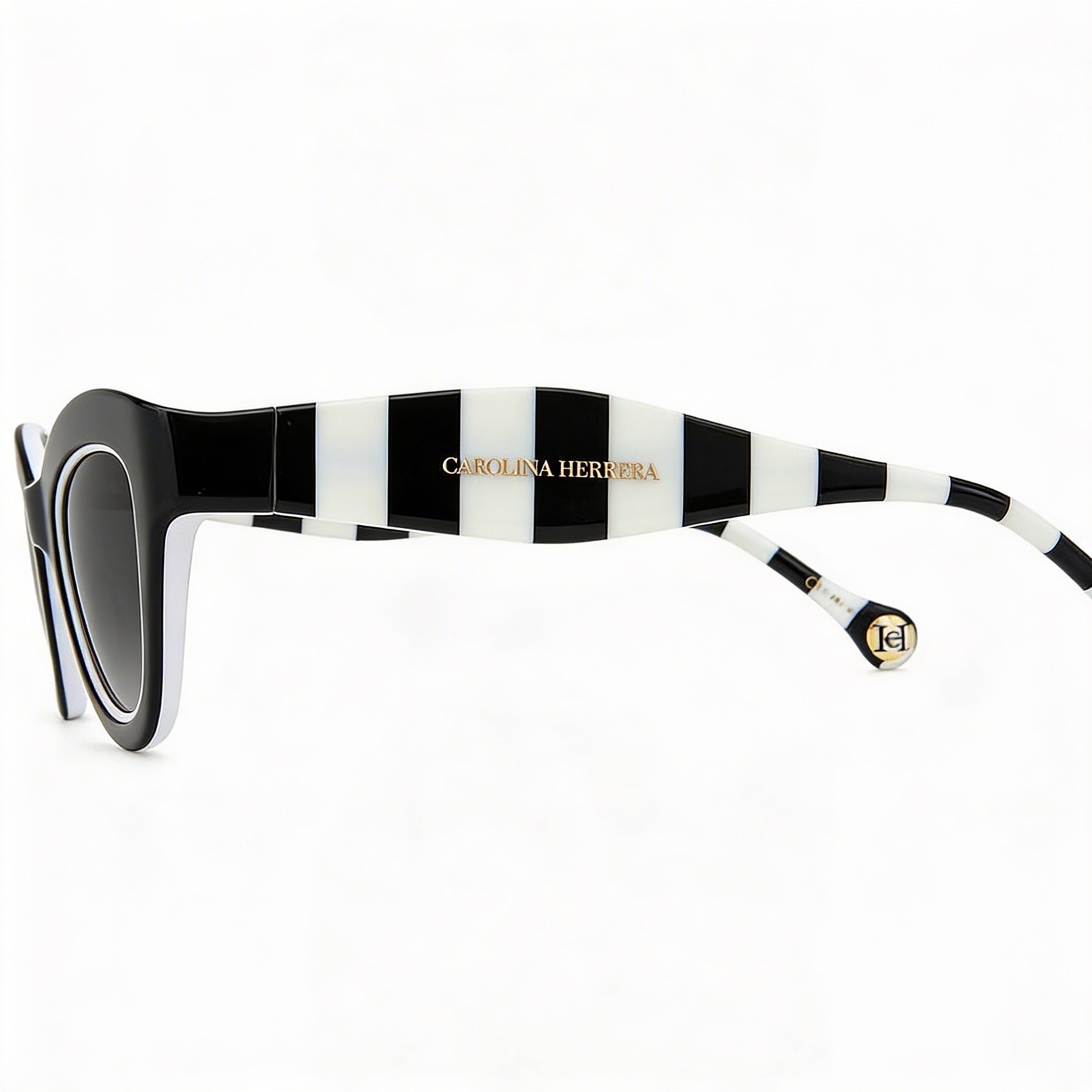 Carolina Herrera Her 0086/S Women's Black White Plastic Frame UV Protection Sunglasses, 51mm, Photo 3