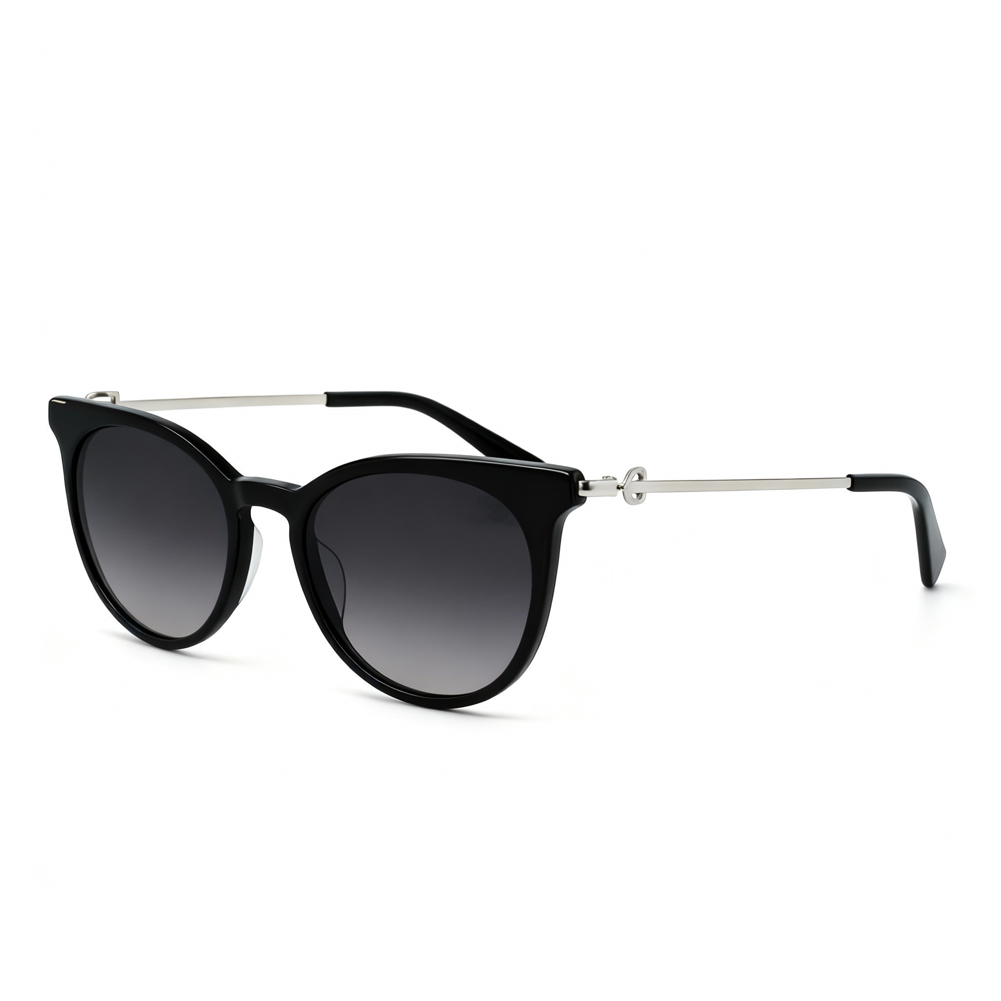 Longchamp LO693S Women's Casual Acetate Black White Frame Black Lens Non-Polarized Sunglasses 52mm, Photo 4