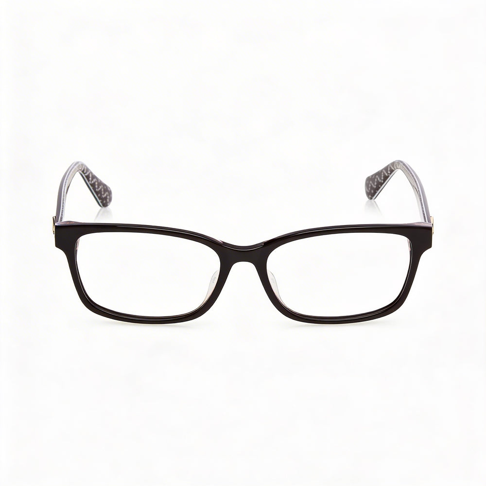 Monturas ópticas de acetato Kate Spade New York Cariane/F para mujer en NEGRO ROSA, ancho de lente de 55 mm, con estuche