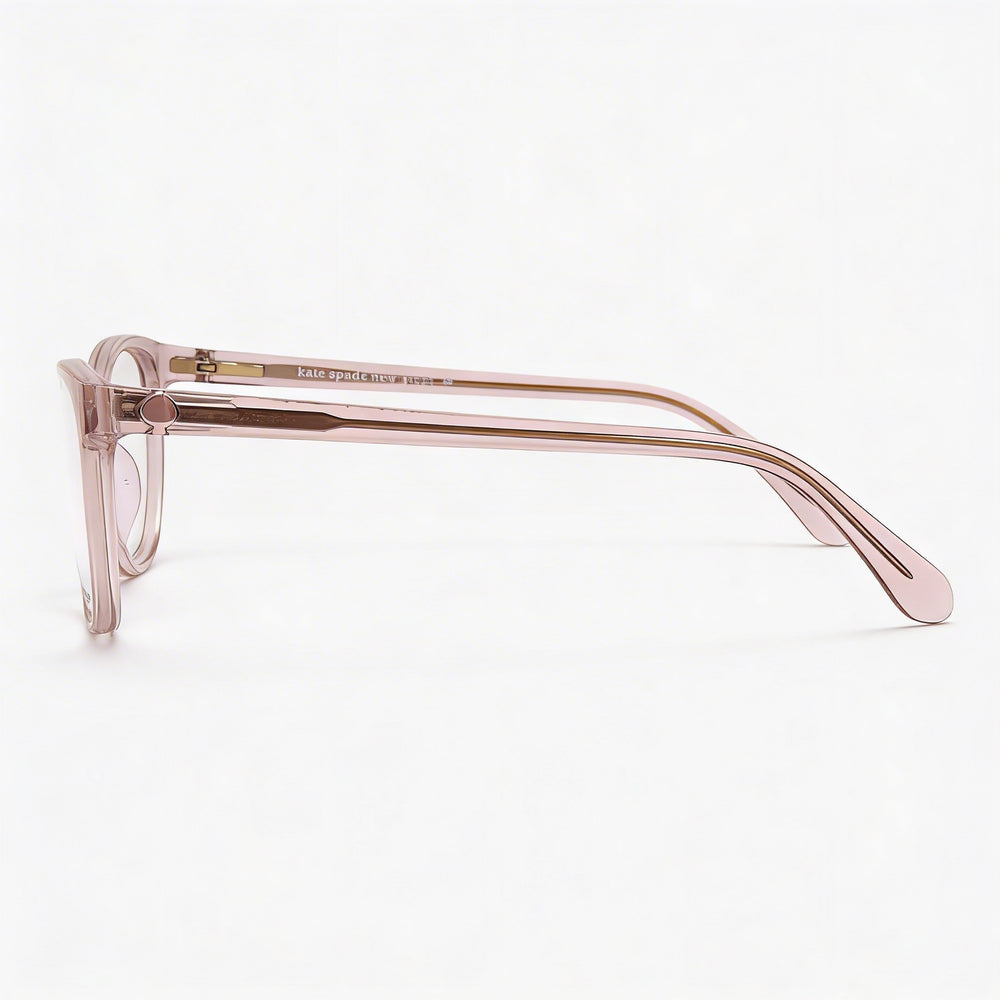 Kate Spade New York Modern Unisex Acetate Frame with Polycarbonate Lens Crystal Pink Sunglasses 51mm Lens Width