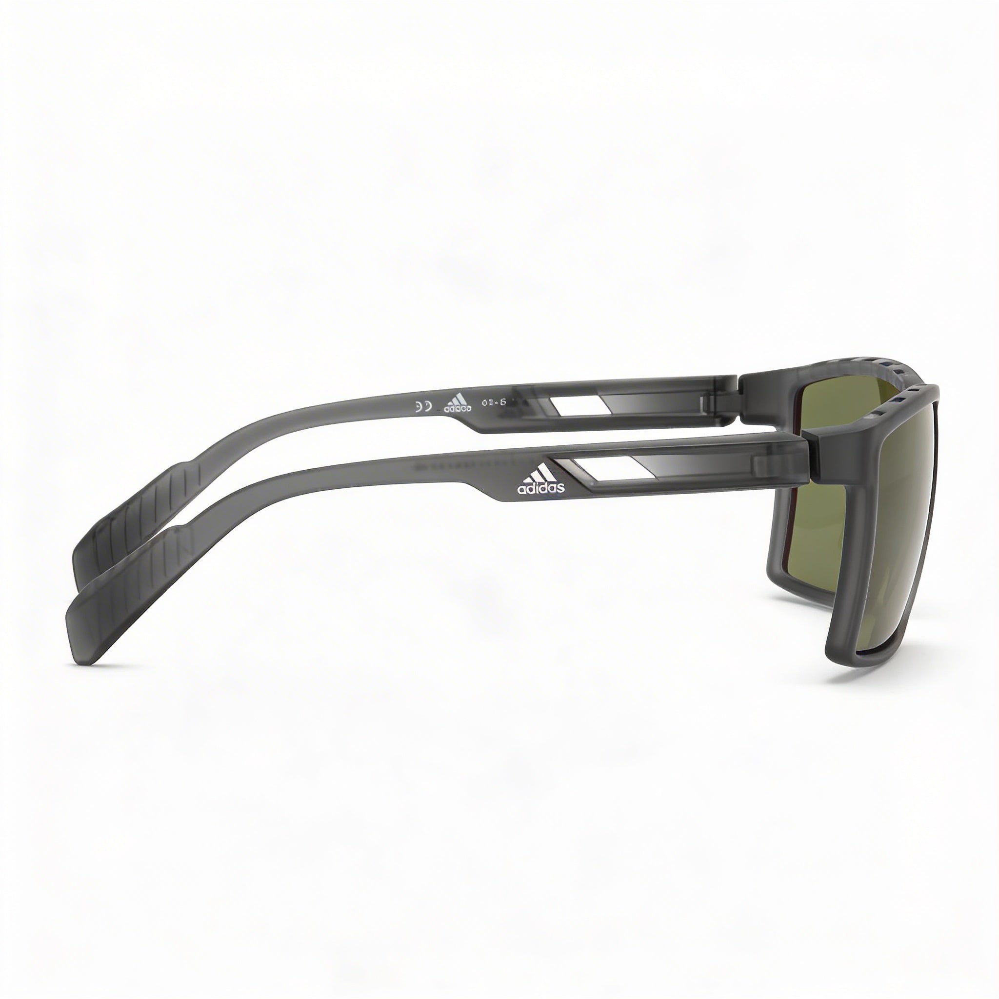 adidas Men's Injected Sun Glasses, Grey Green Plastic Frame, Green Lenses, UV Protection, 63mm, Photo 3