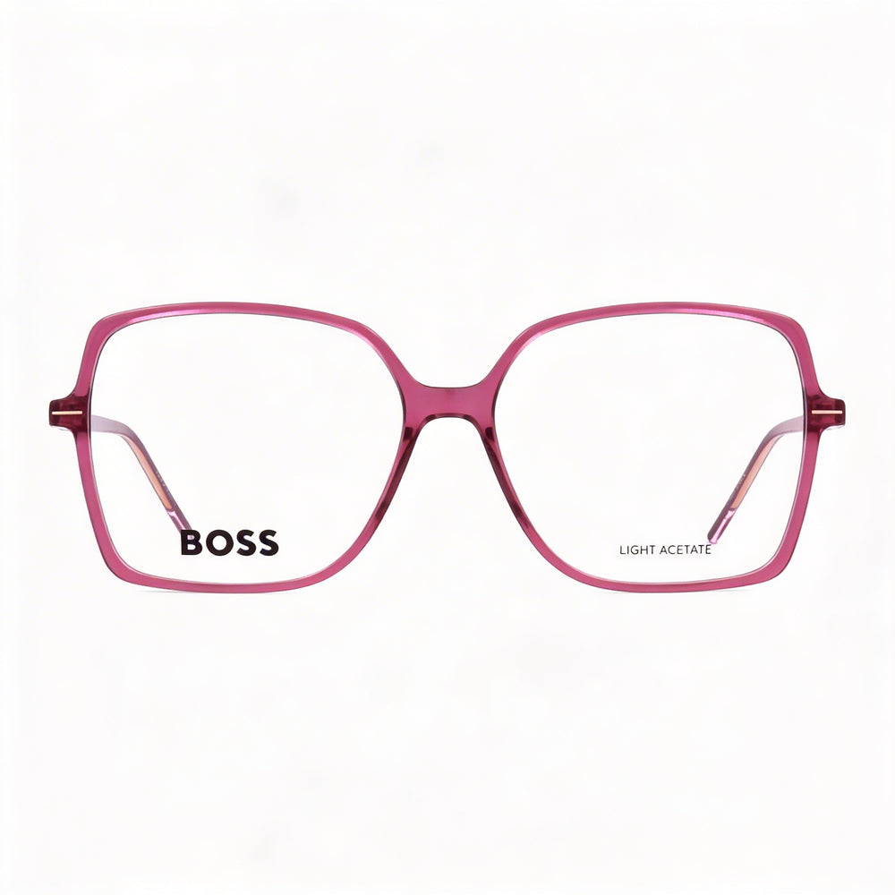 Gafas Hugo Boss Casual para mujer con montura de acetato ligero y lentes transparentes no polarizadas 55-15-140 mm