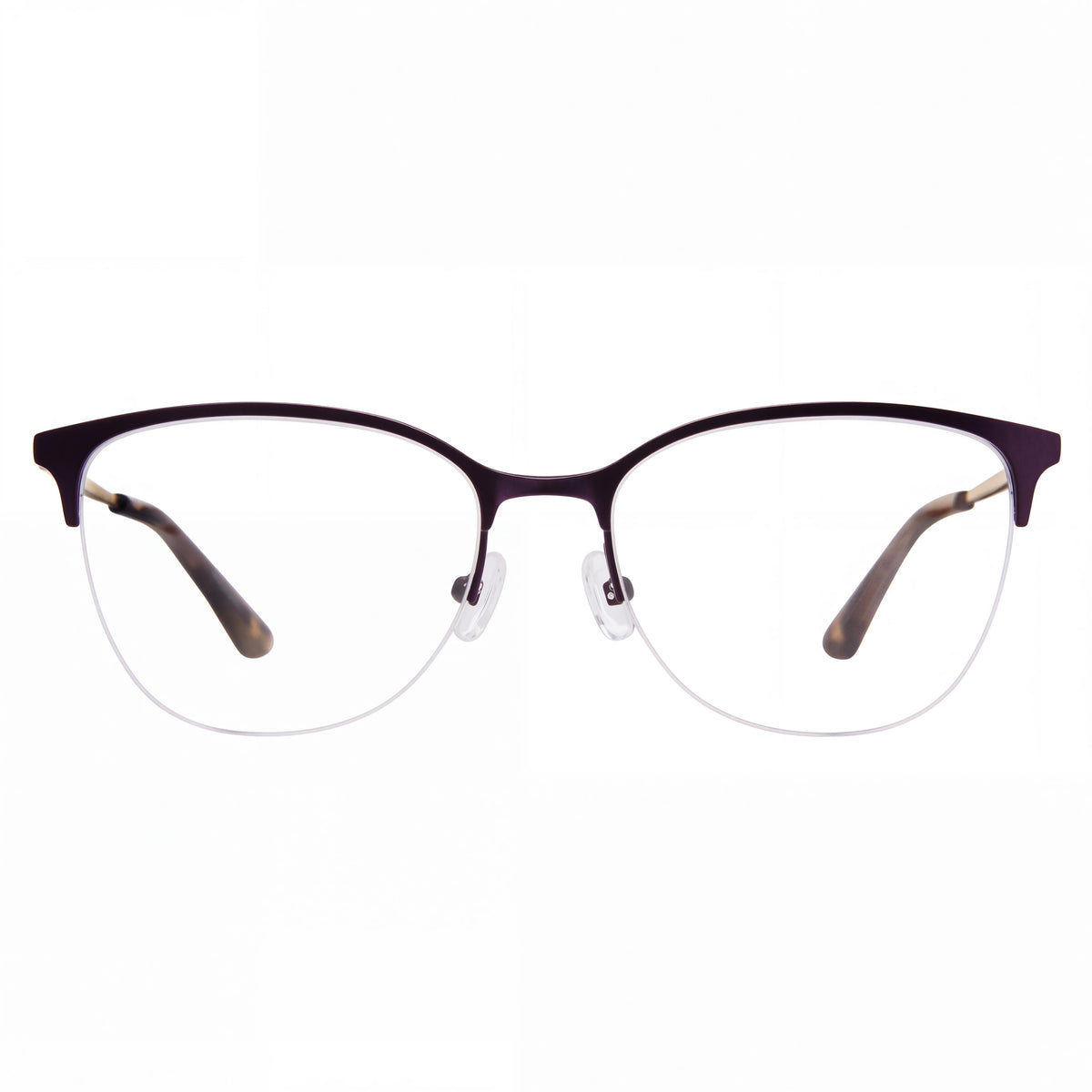Montura óptica Liz Claiborne Classic para mujer en metal color violeta con lentes de policarbonato multicolor de 51 mm, Photo 2