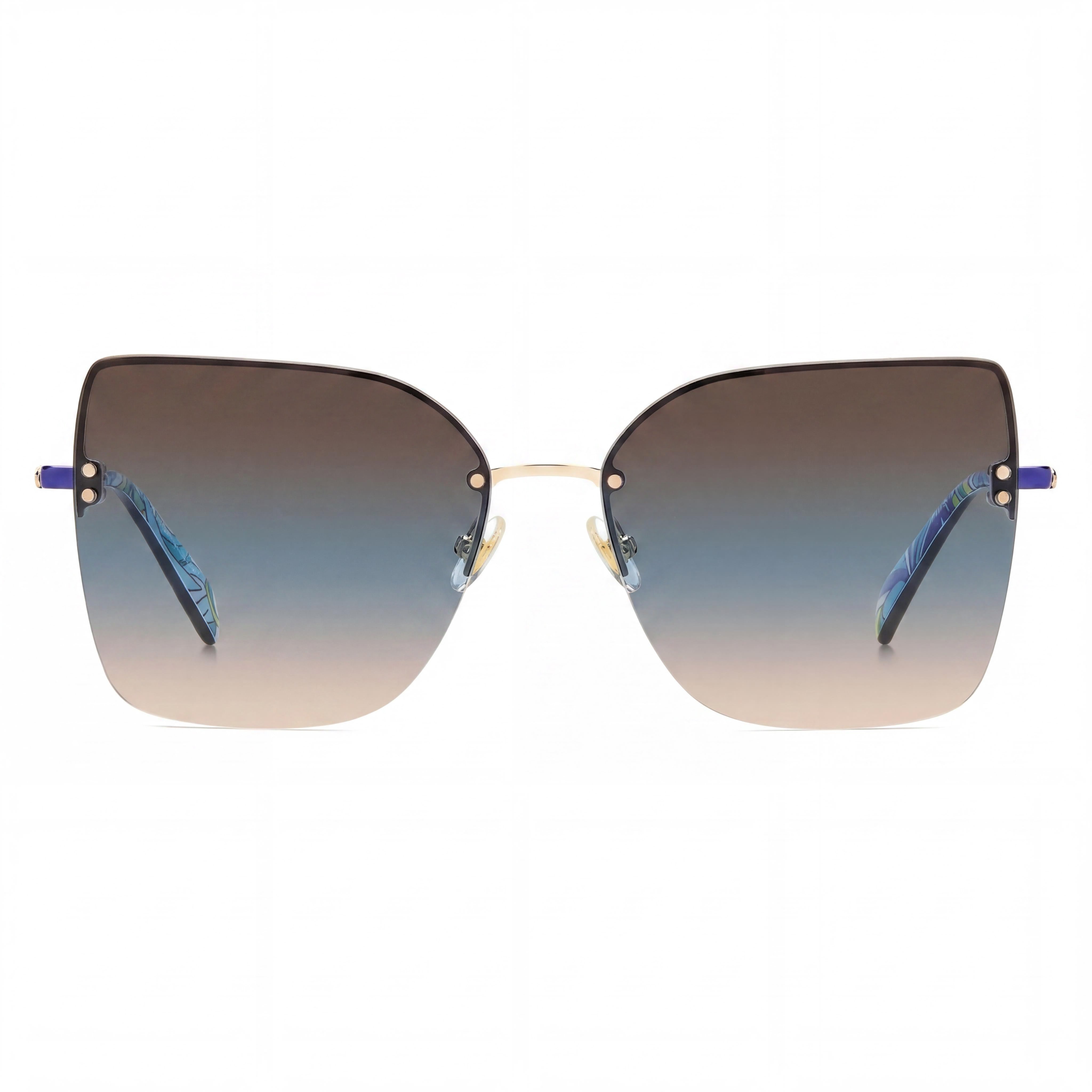 kate spade new york Ariella/G/S Women's Stainless Steel Gradient UV Sunglasses Gold Blue Brown Teal Blue Pink Shaded 58-15-140, Photo 2