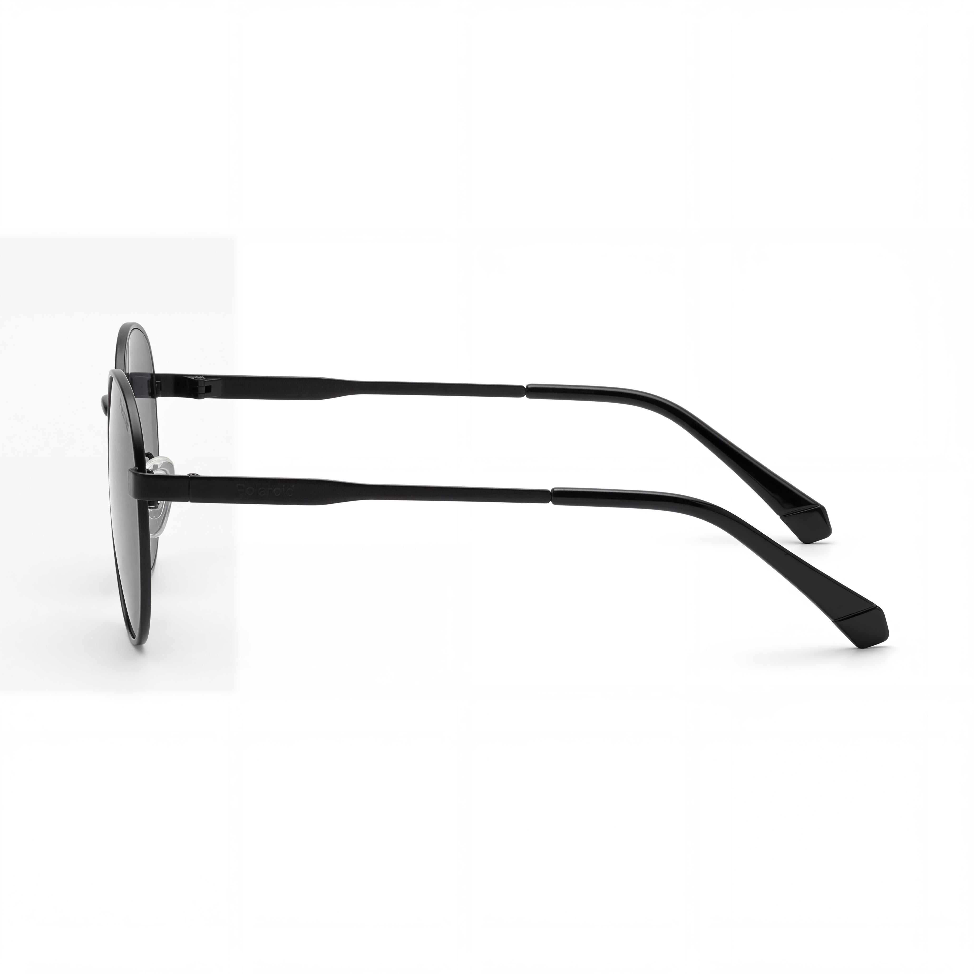 Polaroid Classic Unisex Matte Black Grey Stainless Steel Frame Grey Polarized UV Sunglasses 52mm, Photo 3