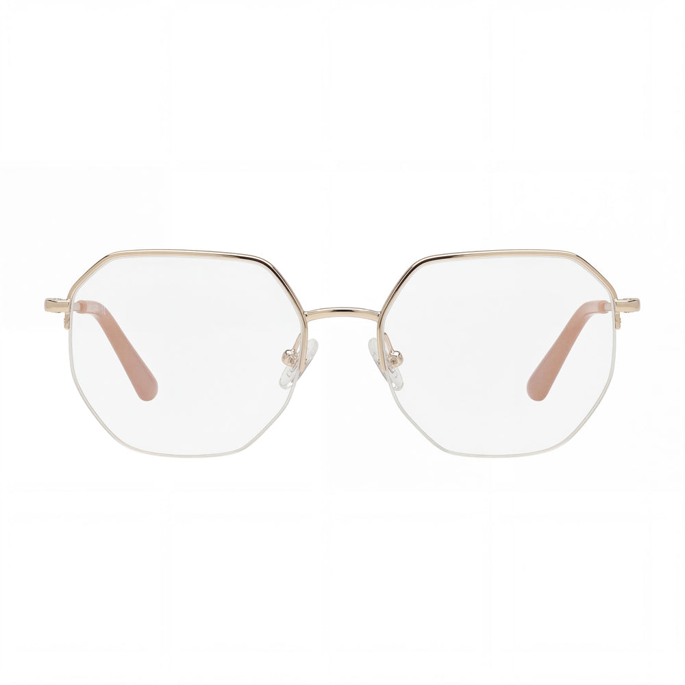 Guess GU2935 Beige / Shiny Pink Gold Eyeglasses for Women, 52mm