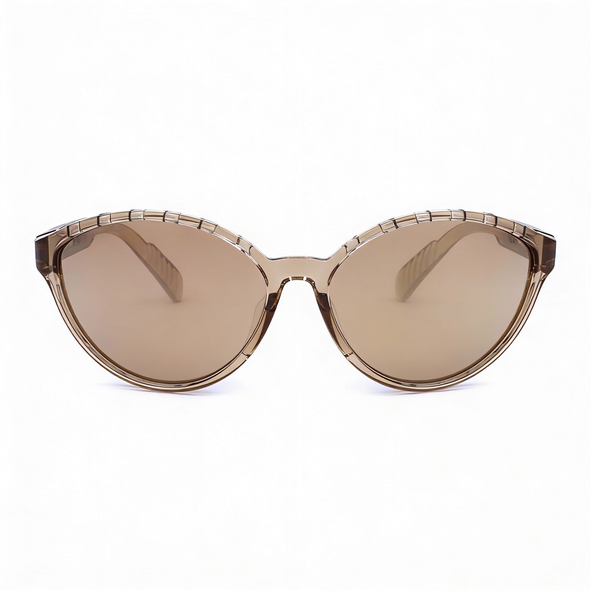 Gafas de sol adidas Classic para mujer, montura de plástico marrón claro, lentes de policarbonato con efecto espejo marrón, protección UV degradada, 61 mm, Photo 2
