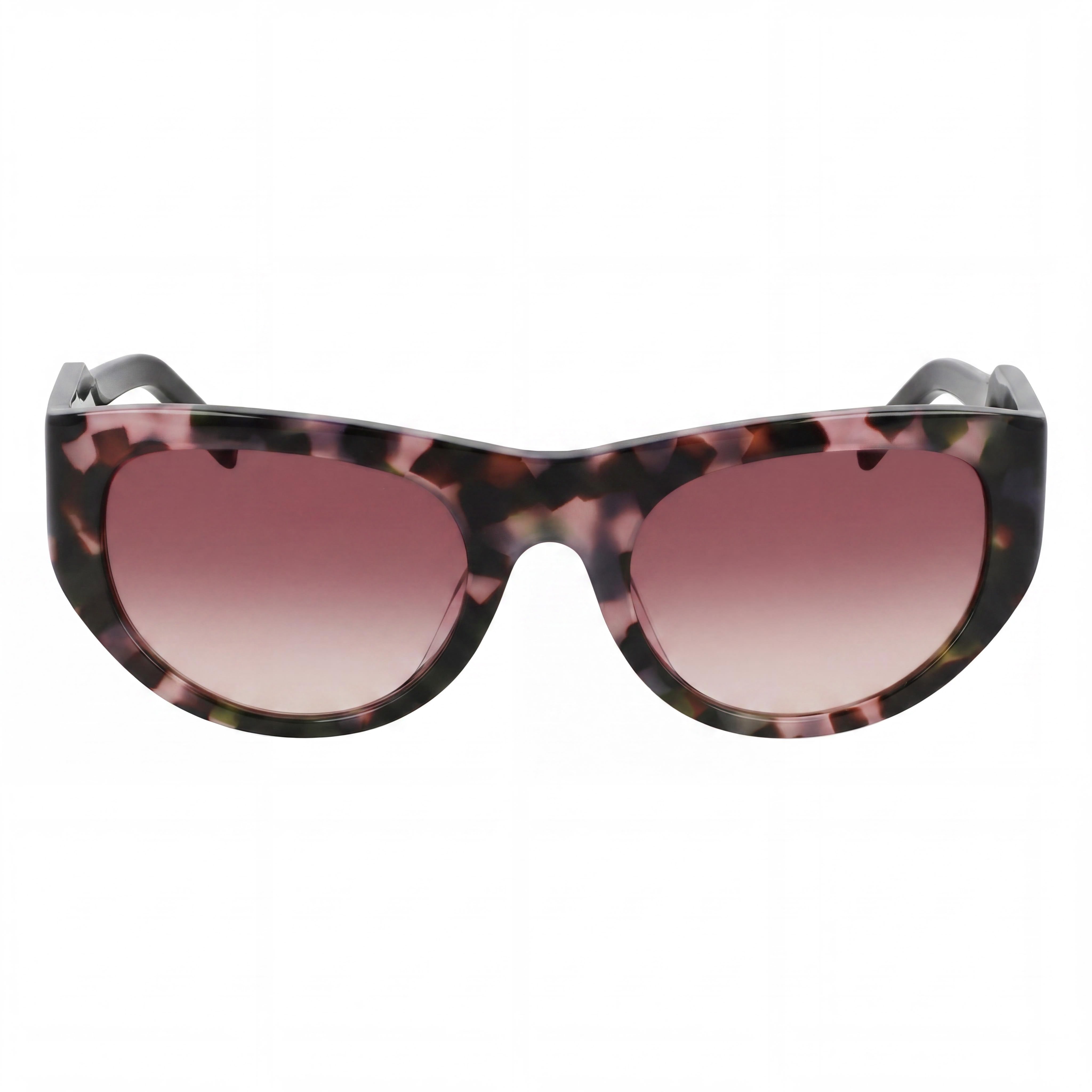 DKNY Dk550s Women's Plastic Sunglasses, Tortoise Roses Frame, Rose Double Lenses, , 53mm Lens Width, Photo 2