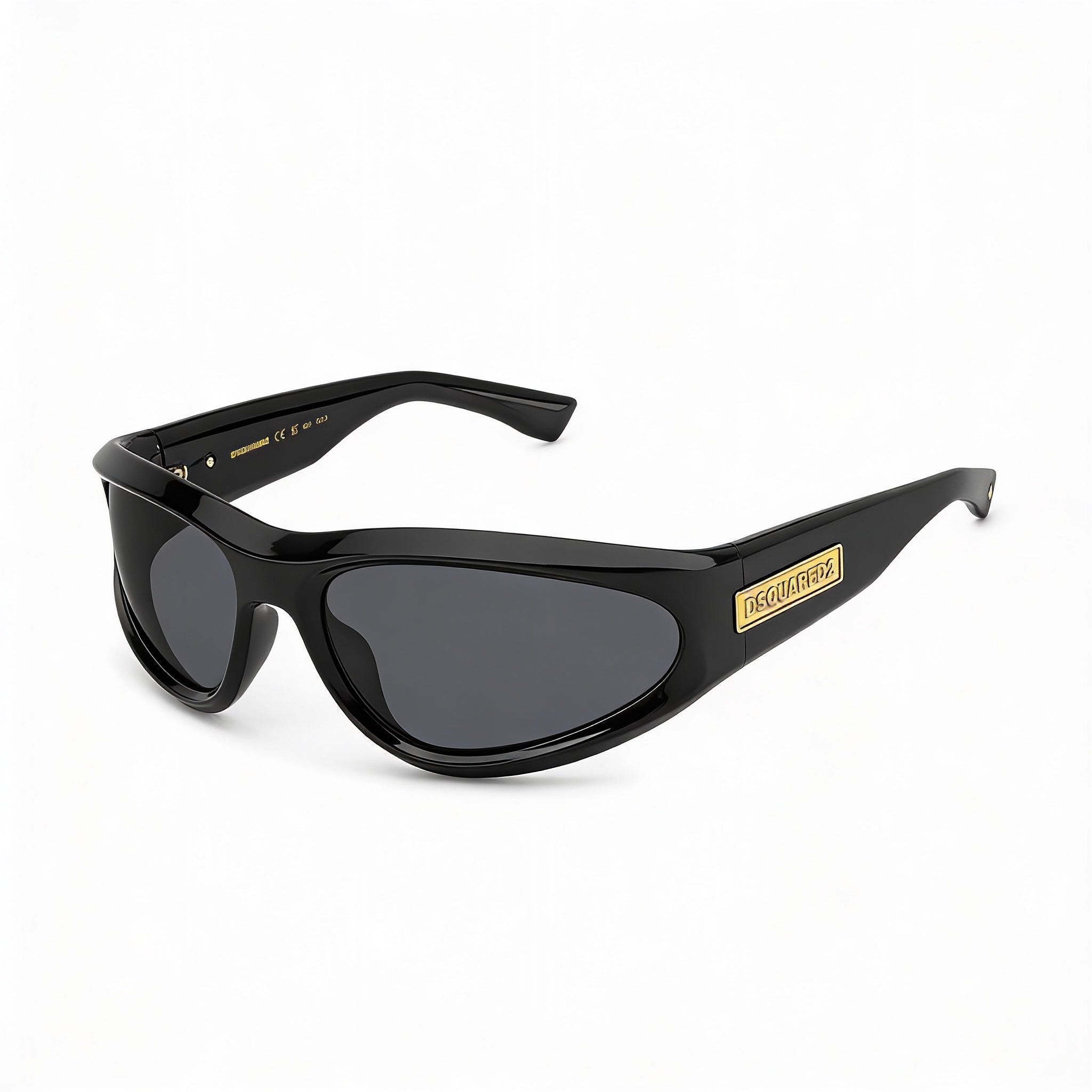 Dsquared2 Casual Unisex Sunglasses with Black Propionate Frame and Dark Grey UV Lenses 67mm, Photo 2