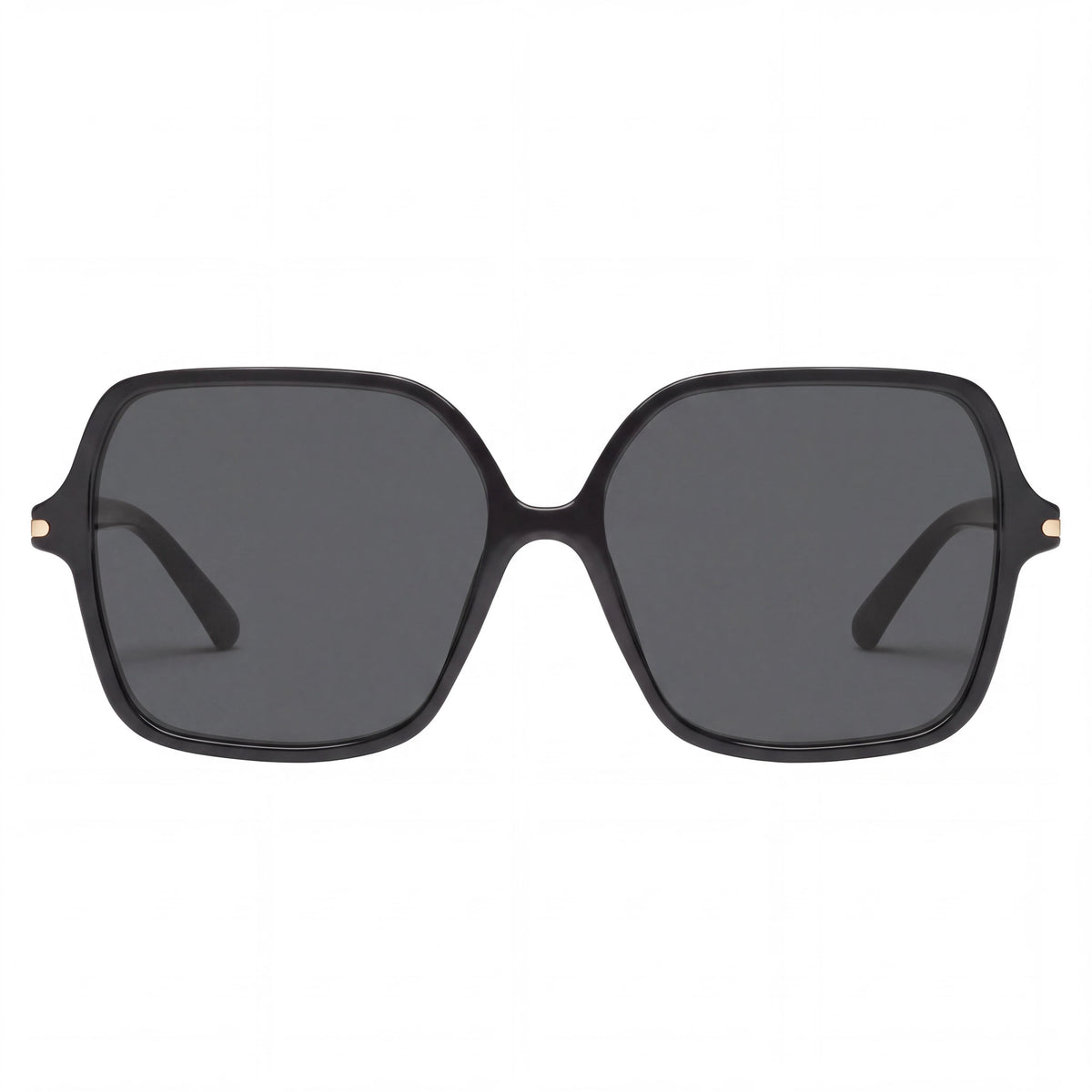 QUAY AUSTRALIA Press Tour Women's Square Plastic Sunglasses Black Smoke Frame Smoke Lens UV Protection 60mm, Photo 2