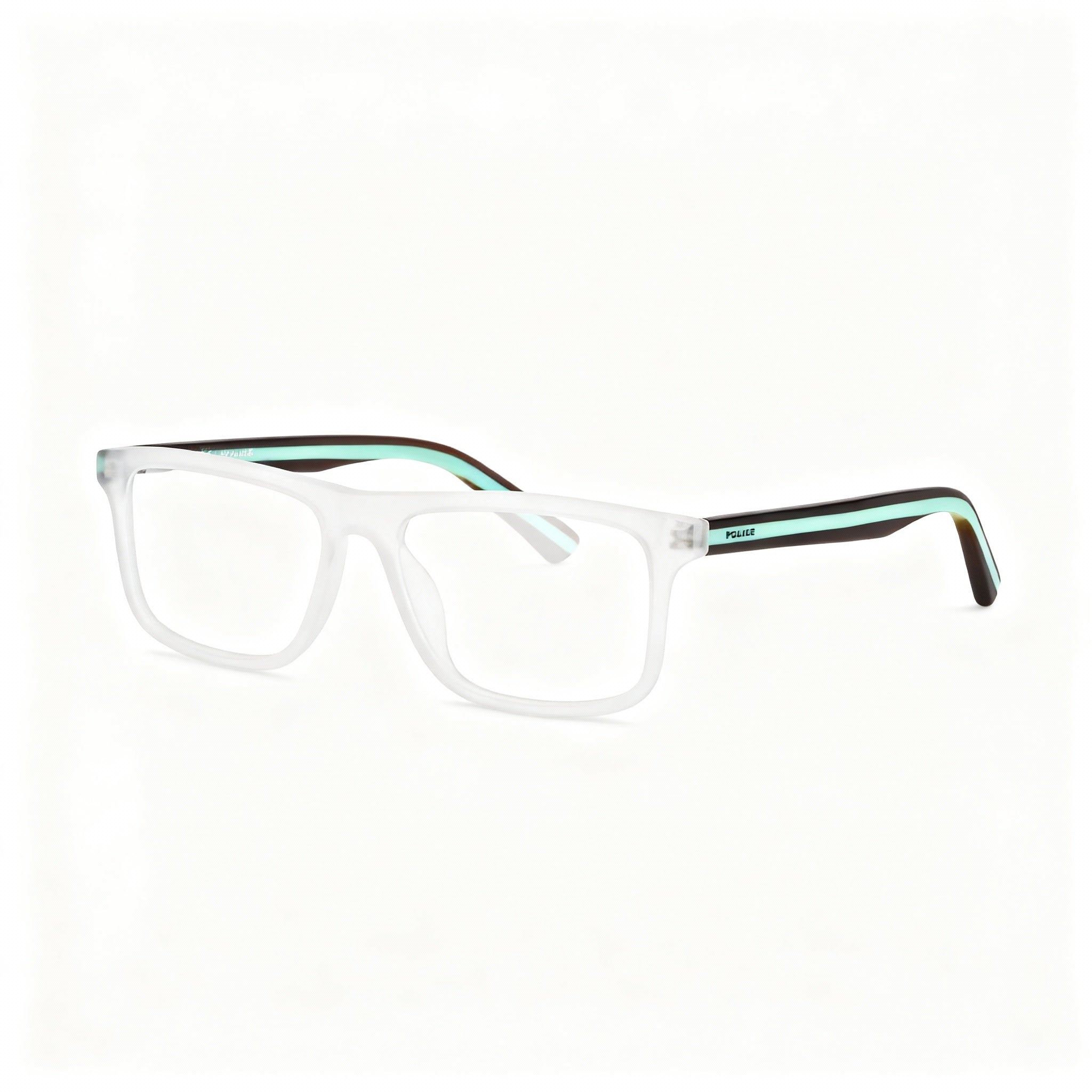 POLICE Modern Unisex Eyeglasses Sandblasted Crystal Matt Frame Clear Lens 50mm, Photo 3