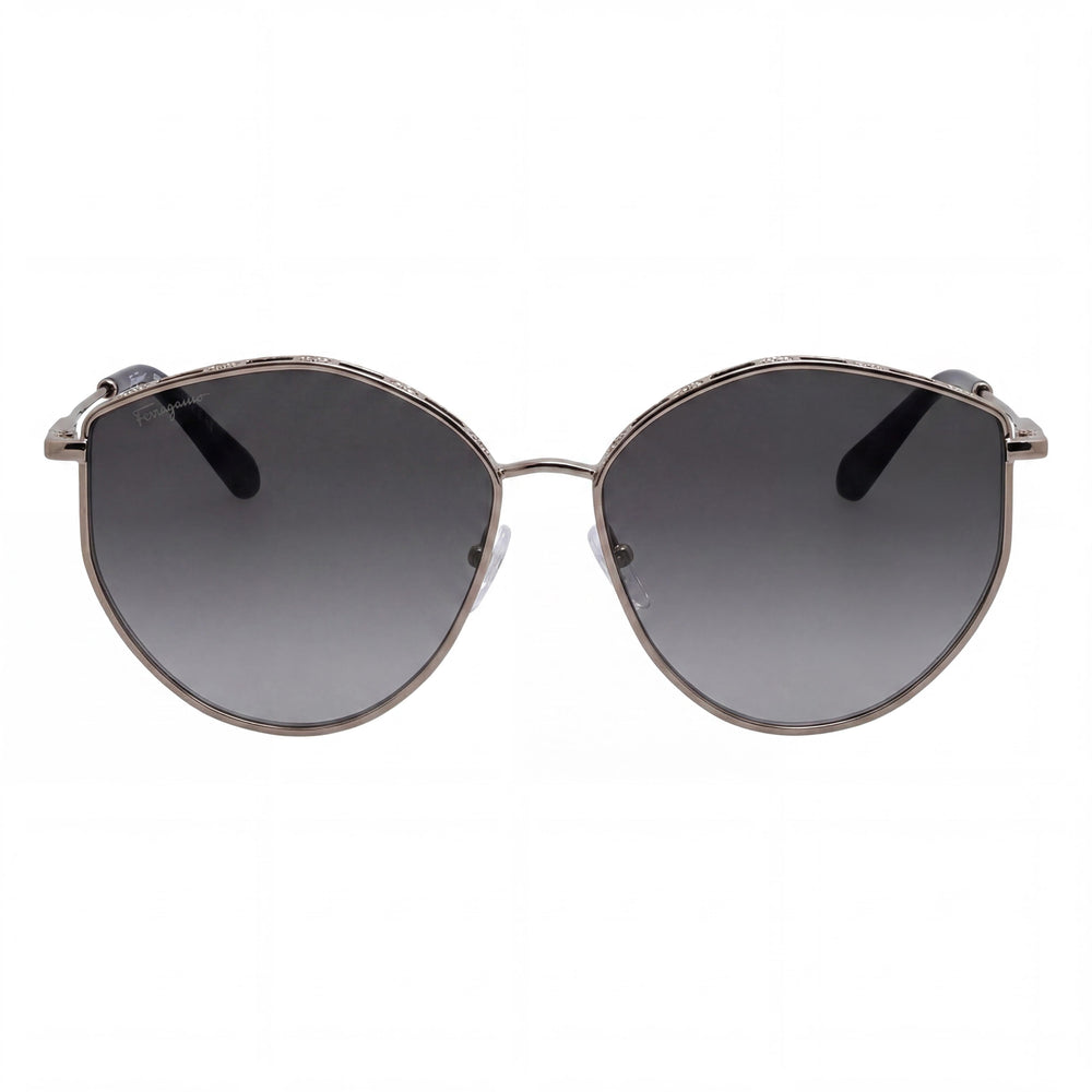 Gafas de sol rectangulares Ferragamo Sf264s de oro rosa para mujer, 60 mm