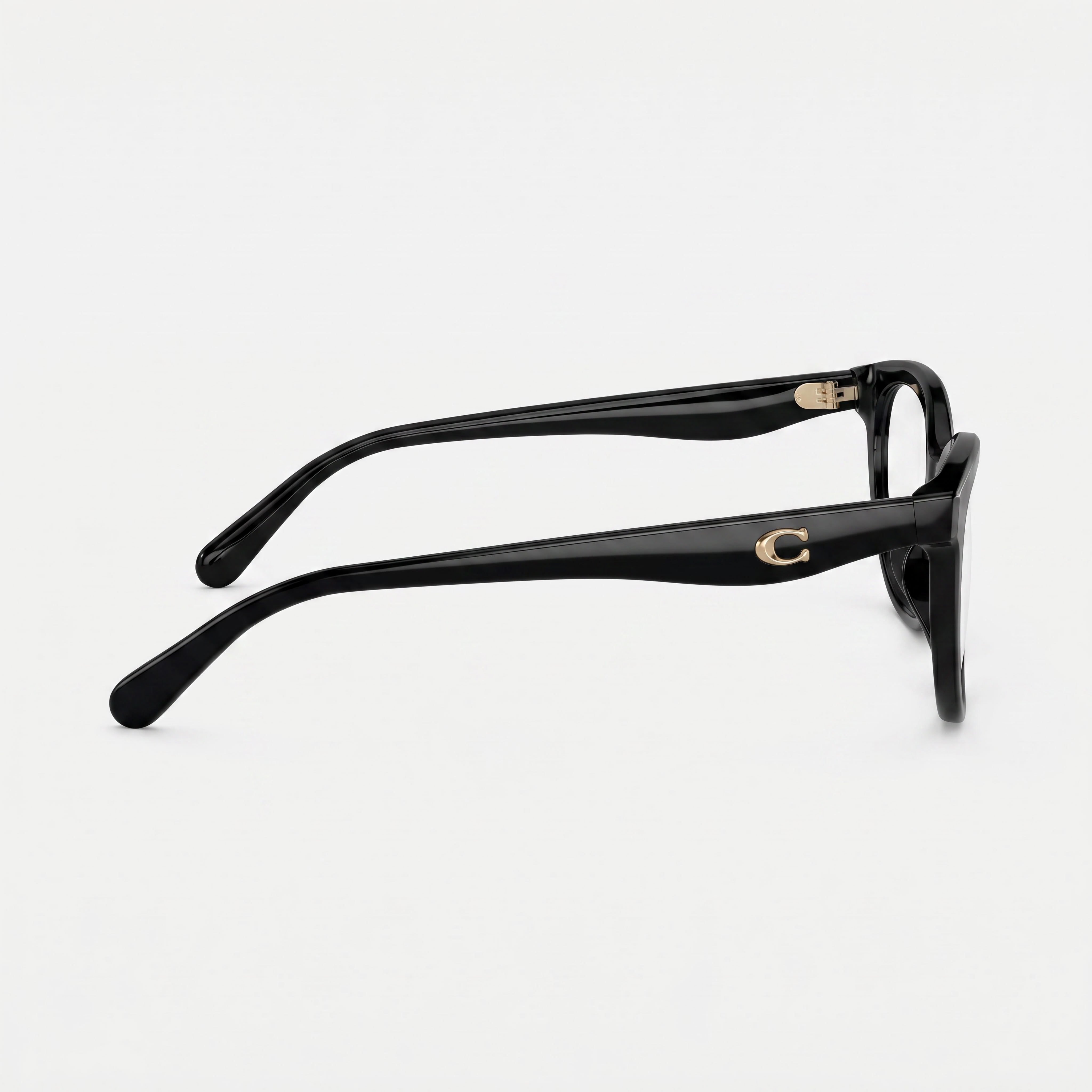 Gafas graduadas de plástico negro COACH Hc6232u Sculpted C Hardware Universal Fit para mujer 53 mm, Photo 3
