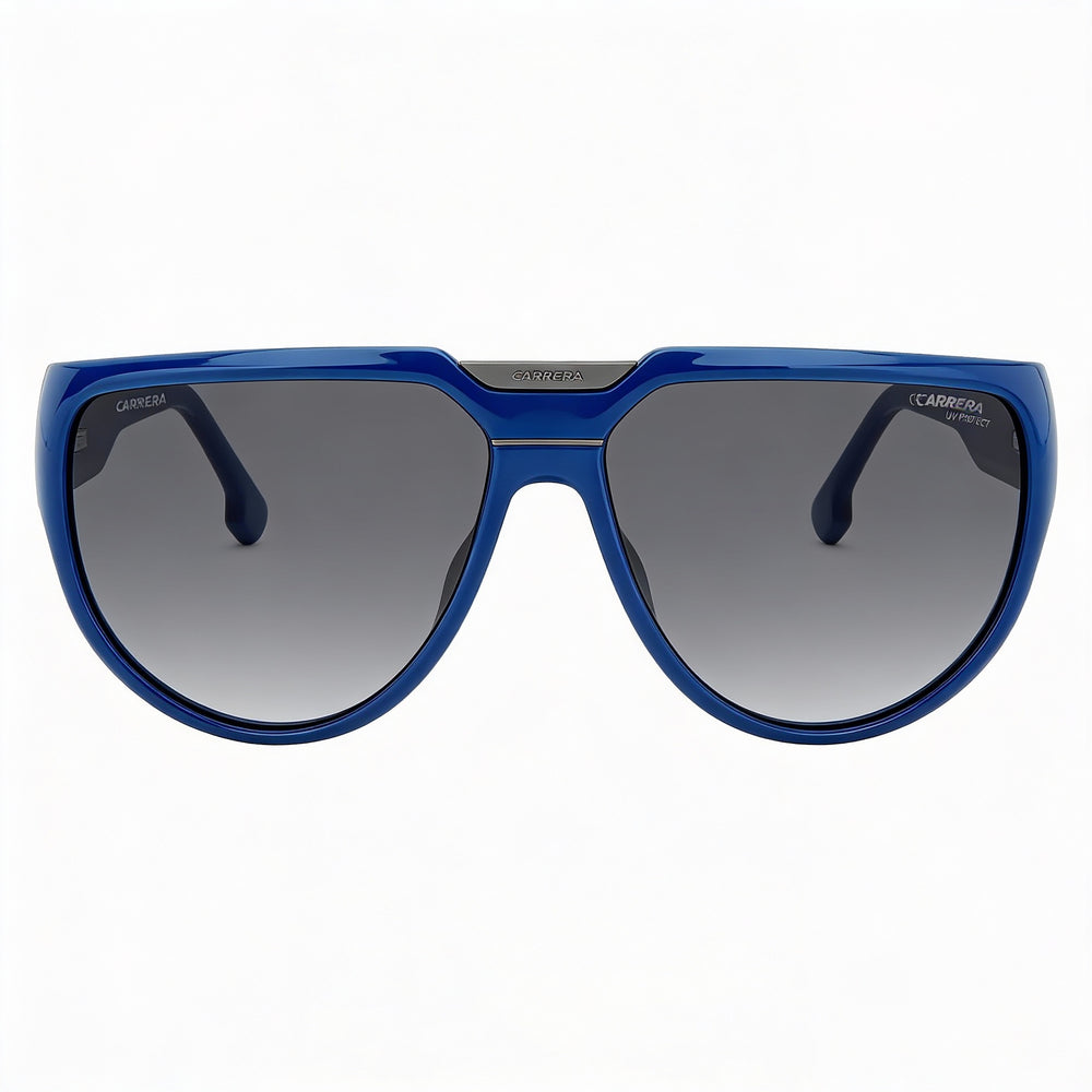 Carrera Contemporary Unisex Blue Grey Shaded Injection Propionate UV Protection Non-Polarized Sunglasses 62mm