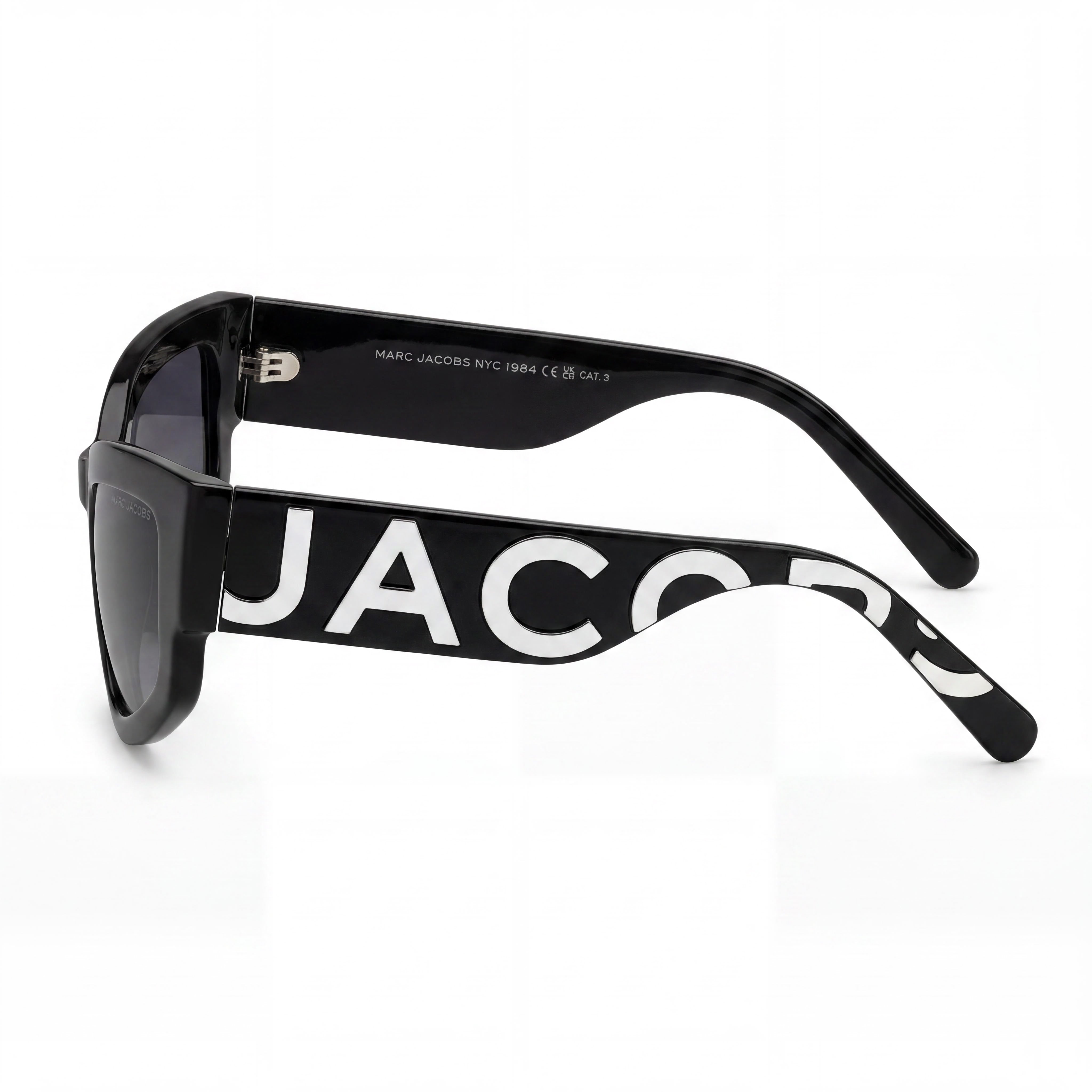 Gafas de sol rectangulares Marc Jacobs Modern MARC 796/S para mujer con protección UV, borgoña beige/gris oscuro, 55-19-145, Photo 3