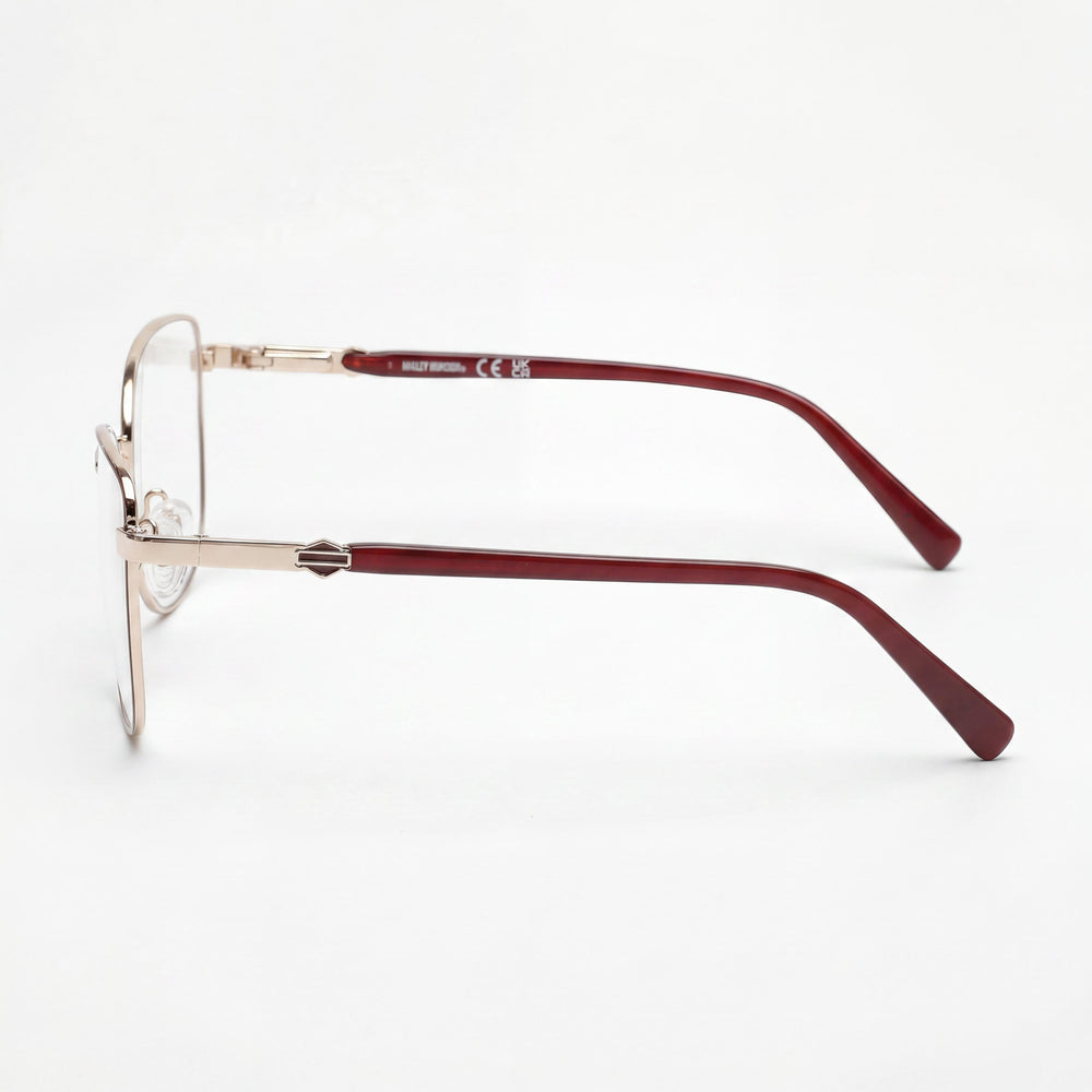 Harley-Davidson Men's Hd0575 Eyewear with Bordeaux Metal Frame, Clear Polycarbonate Lenses, 53mm