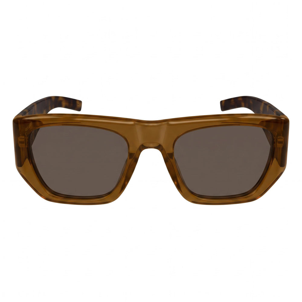 SAINT LAURENT Retro Glam Women's Brown Havana Polarized Sunglasses Vintage Logo Black Lenses 52mm