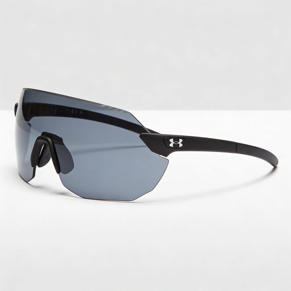 Under Armour Classic Unisex Sunglasses, Matte Black Polycarbonate Frame, UV Protection, Grey Lenses 99mm
