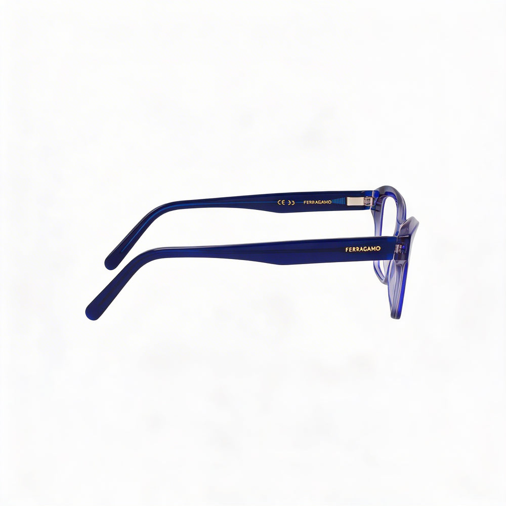 Salvatore Ferragamo SF2951N Modern Women’s Blue/Grey Acetate Frame Polycarbonate Lens Eyeglasses 53mm