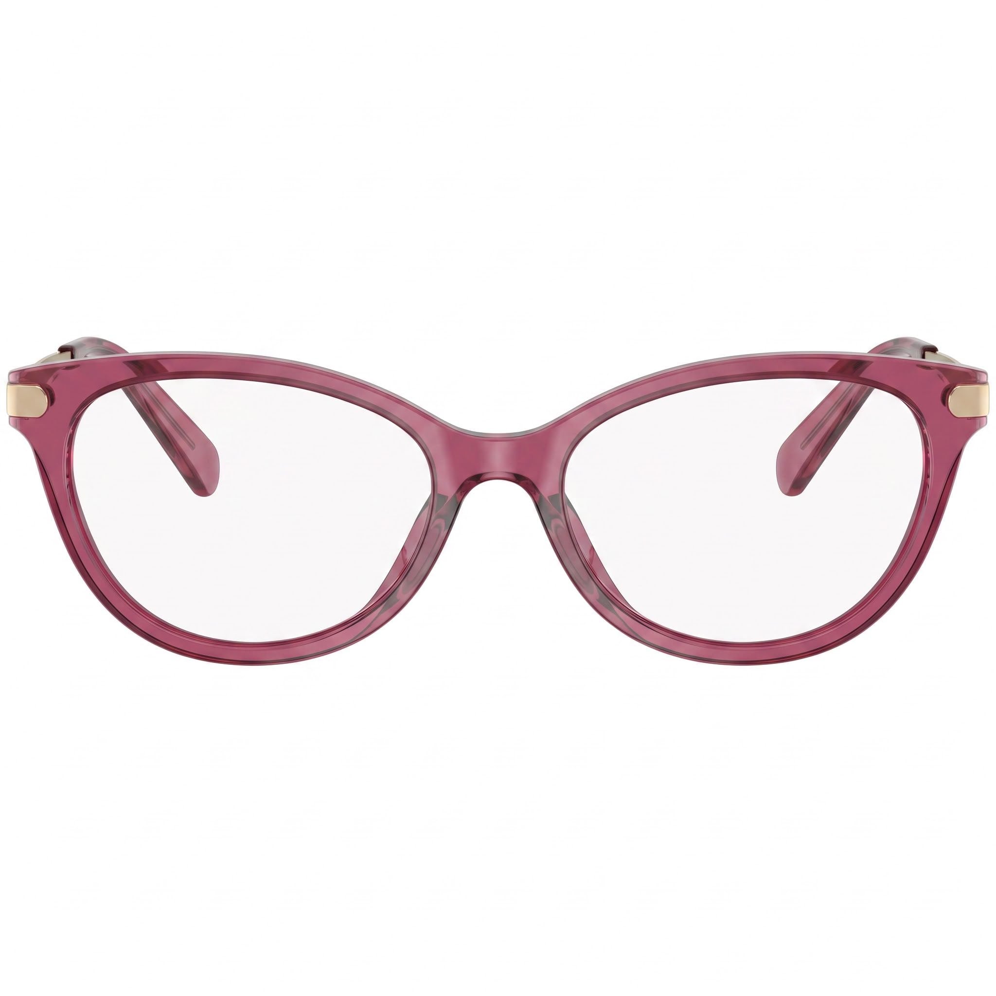COACH Hc6245u Universal Fit Women's Transparent Burgundy Plastic Frame Eyeglasses with Polycarbonate Lens 53mm, Photo 2