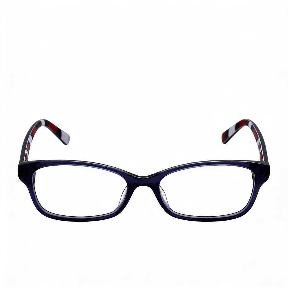 Gafas Tommy Hilfiger TH 1685 para mujer, montura de plástico azul oscuro transparente con lentes de policarbonato, 51-16-140 mm