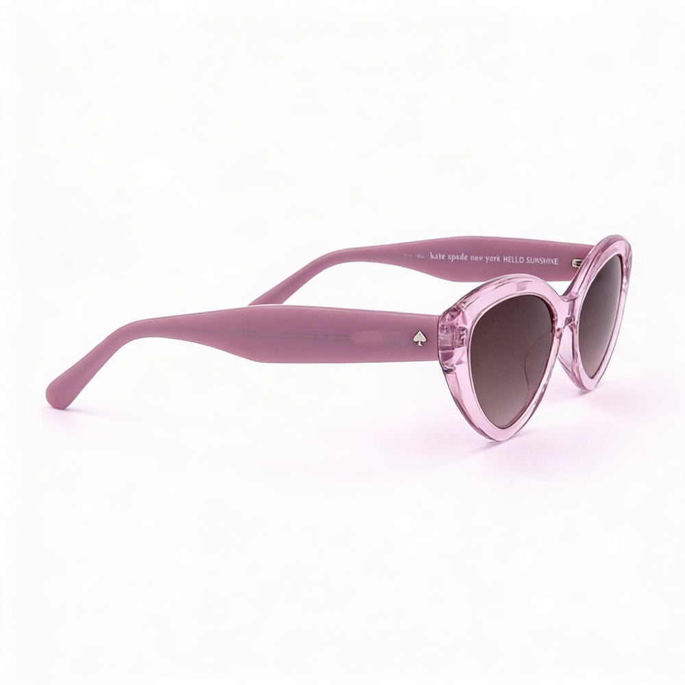 Gafas de sol Kate Spade New York Seasonal para mujer, montura de acetato violeta y marrón, lentes marrones con protección UV de 55 mm