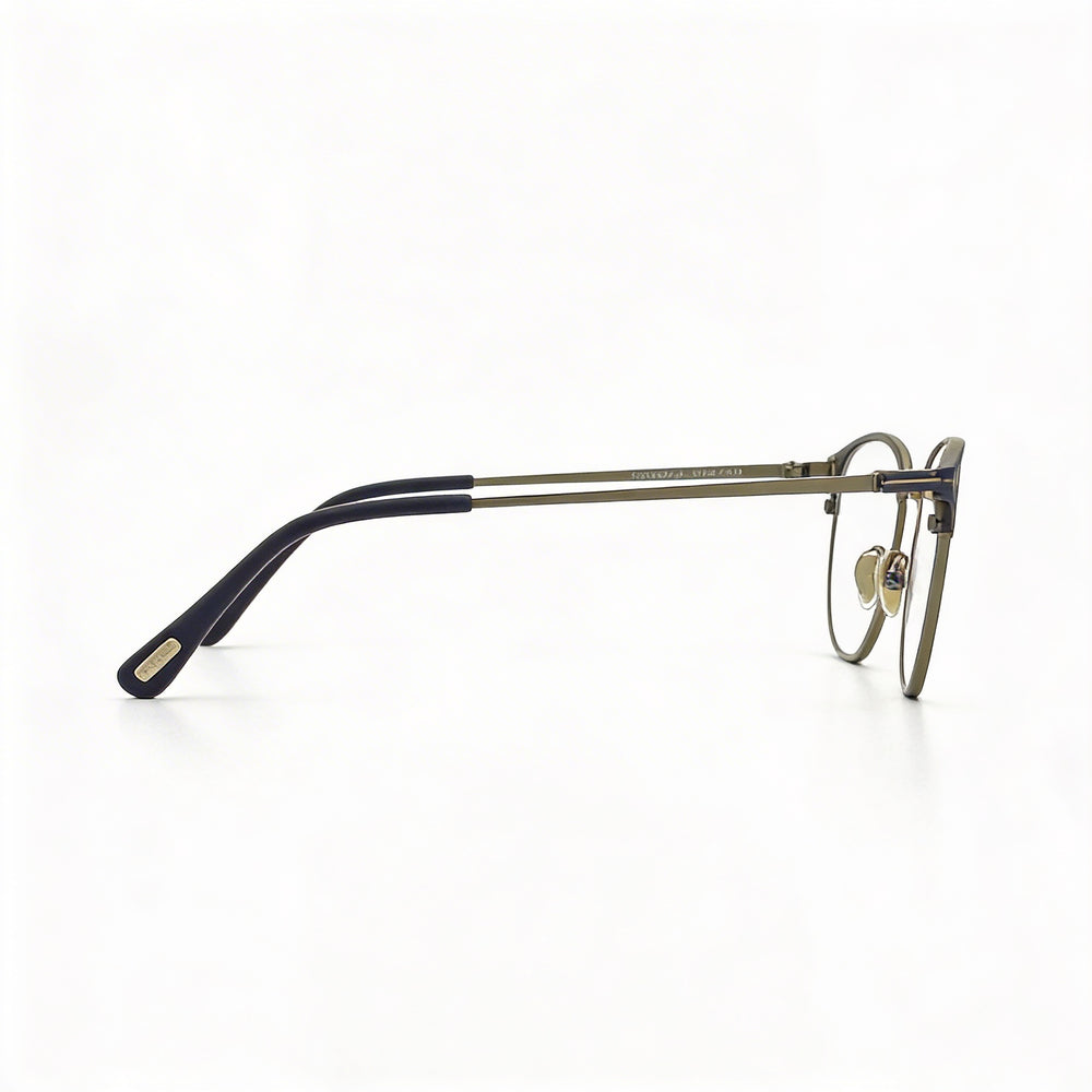 Gafas de sol Tom Ford FT5750-B para hombre, de metal, con protección contra la luz azul, en azul mate brillante y rutenio oscuro, 54 mm