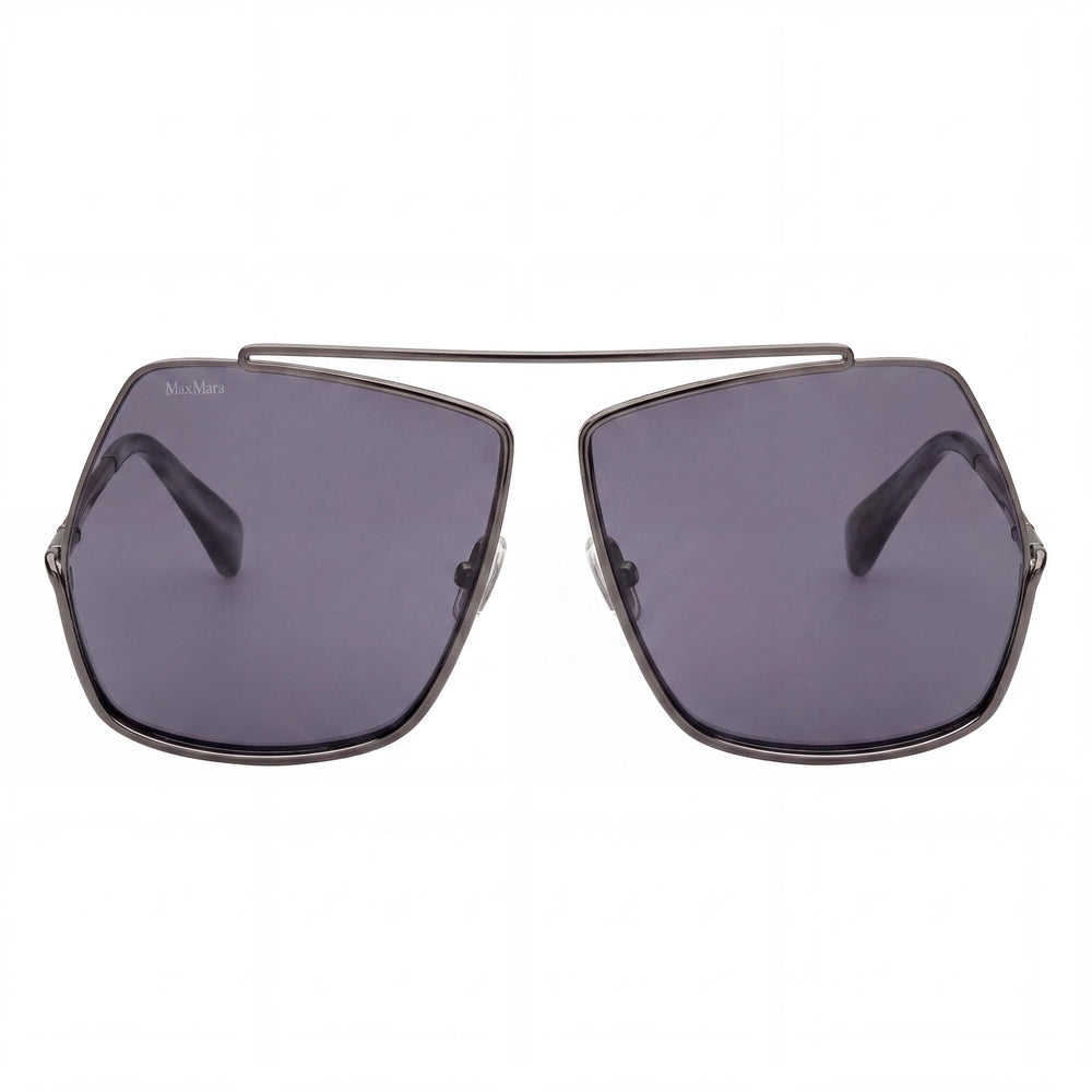 Gafas de sol MaxMara Classic para mujer, montura de metal dorado con lentes verdes, tamaño de los ojos: 64 mm, puente: 12 mm, patillas: 135 mm