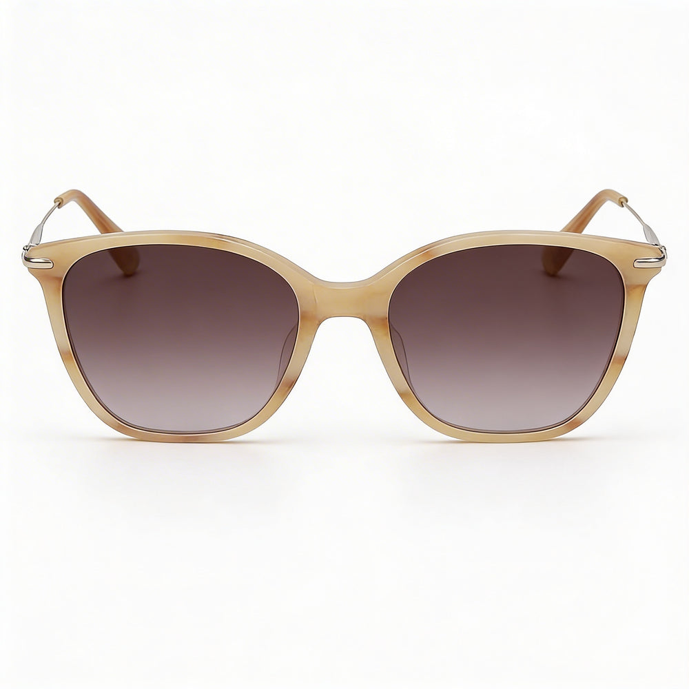 Longchamp LO660S Women's Marble Beige Plastic UV Protection Non-Polarized Sunglasses 54mm