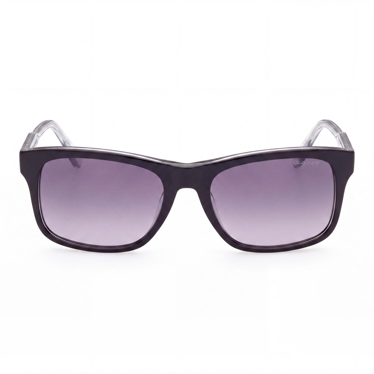 GANT GA719501B57 Men's Plastic Rectangle Sunglasses, Shiny Black Gradient Smoke Frame, Grey Lenses, 100% UVA & UVB, 57mm, Photo 2