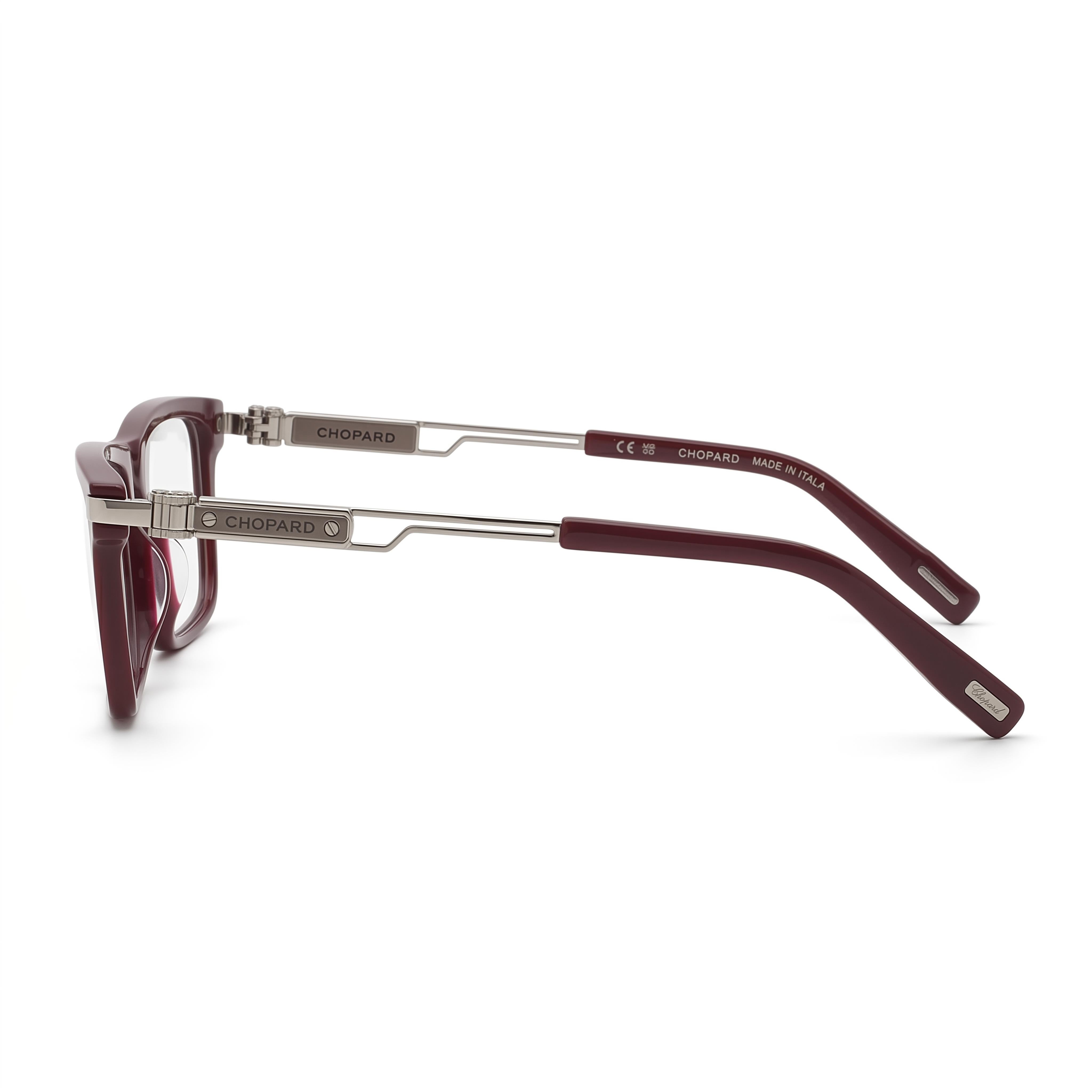 Chopard Vch357 Men's Bordeaux Acetate Frame Eyeglasses, 55mm Lens, 16mm Bridge, 145mm Temple, Photo 2