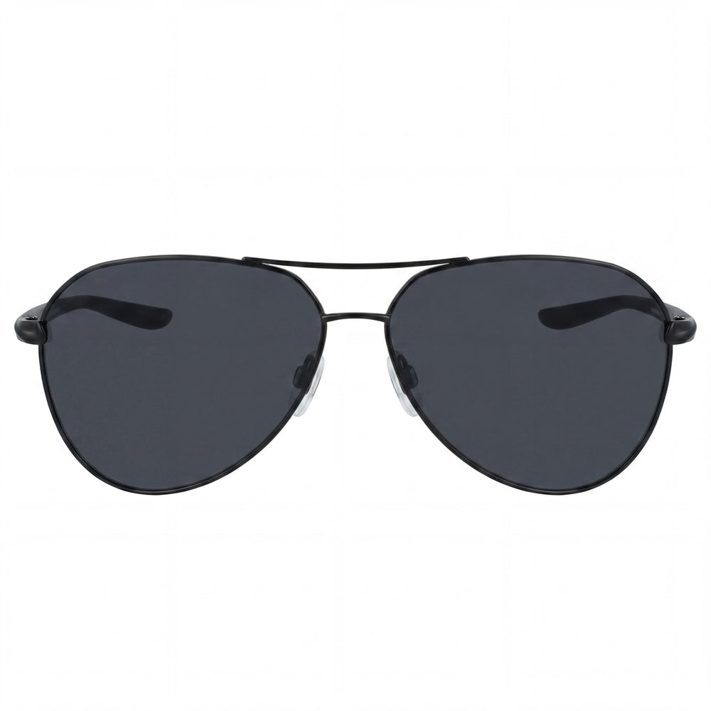 Nike City Aviator Alloy Steel Frame Non-Polarized Unisex Sunglasses Satin Black Dark Grey 61mm