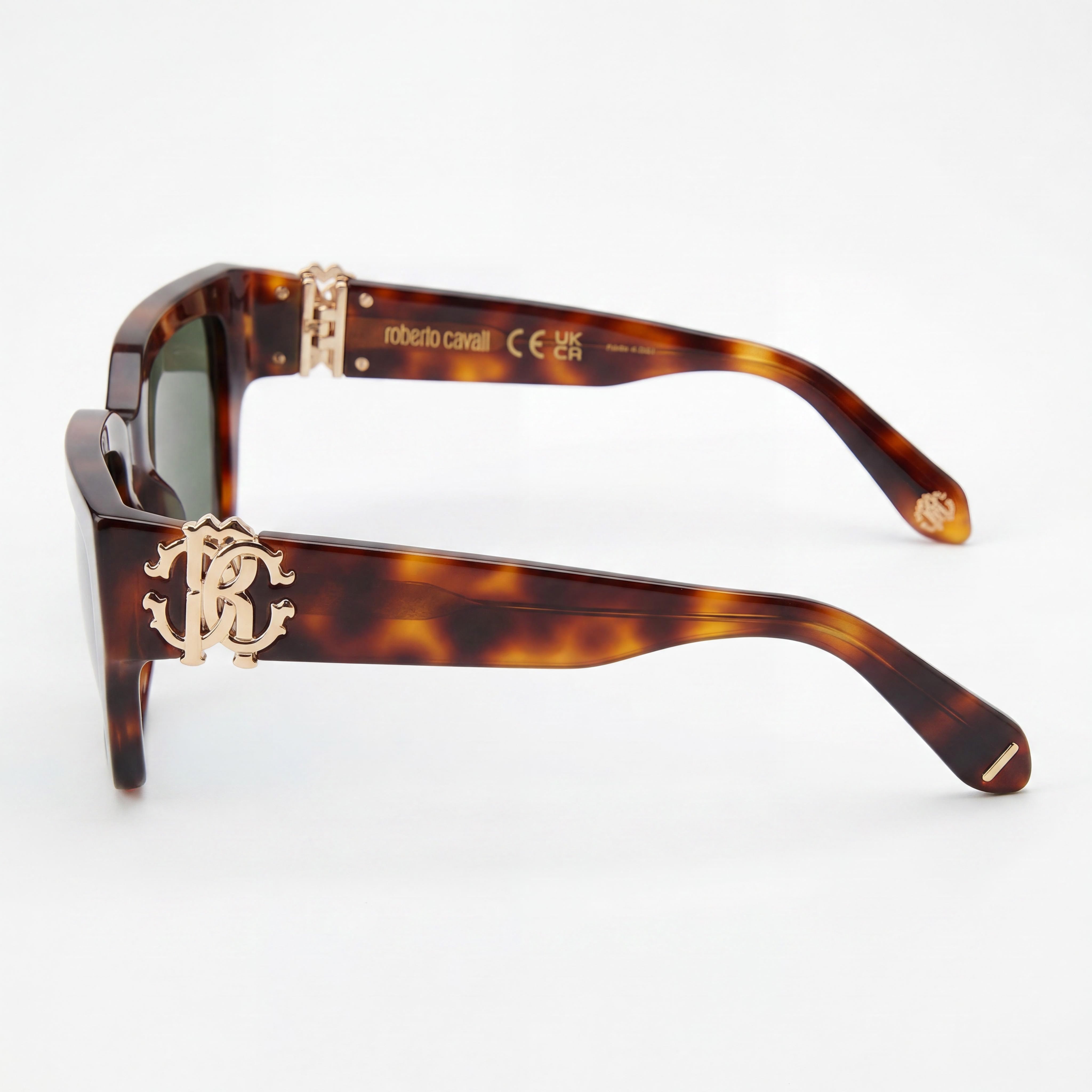 Gafas de Sol Just Cavalli Modern de Acetato Negro Brillante para Mujer con Degradado Bianco Neve Lucido Protección UV 53mm, Photo 3