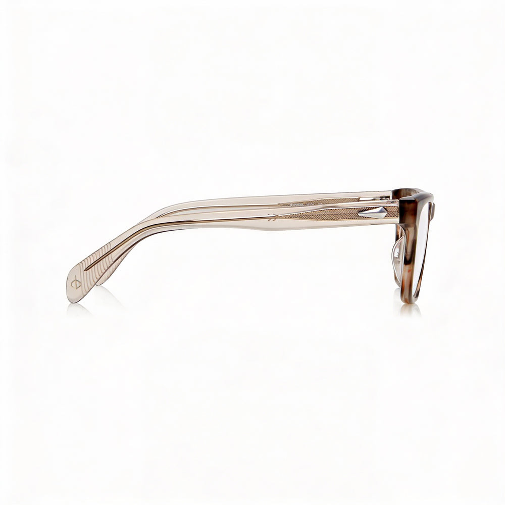 Gafas de acetato rag & bone Rnb7045 para hombre con montura de cuerno beige y lentes de cuerno beige de 54 mm