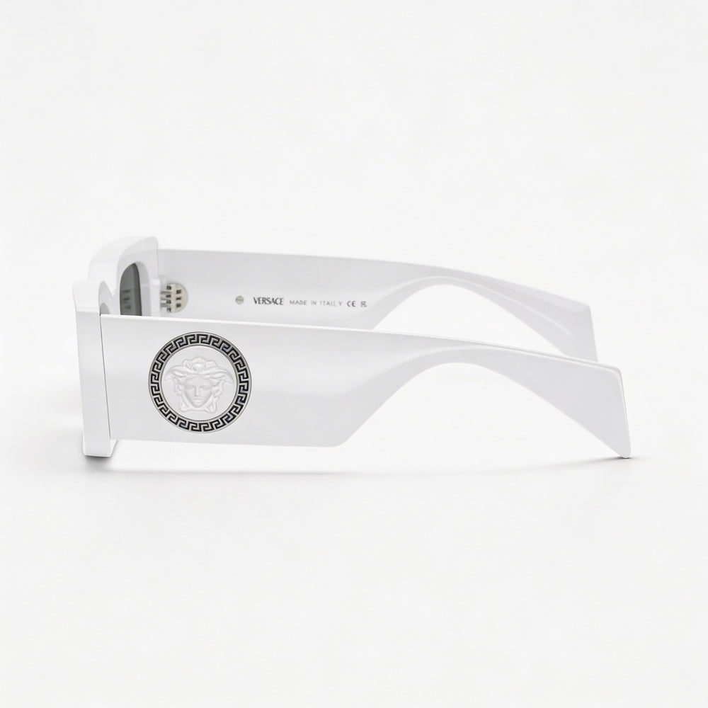 Versace Ve 4474u Unisex Grey, White Dark Grey Titanium Frame Non-Polarized Dark Grey Polycarbonate Lenses Eyewear 52mm