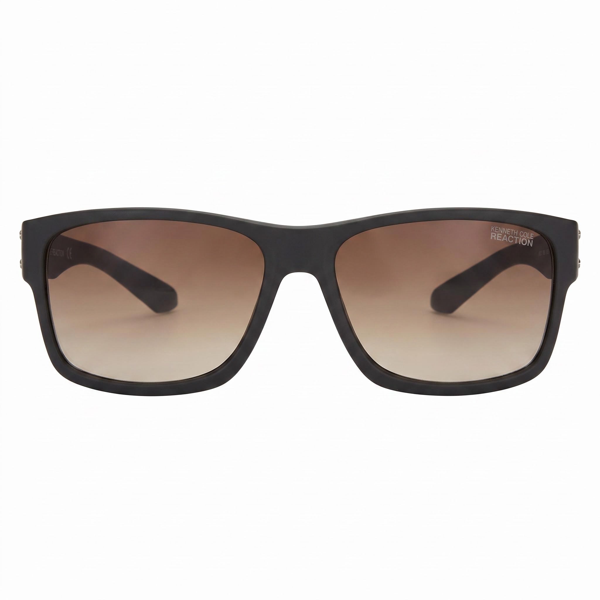 Kenneth Cole Kc1249 Men's Matte Brown Plastic Square Sunglasses, Brown Gradient Lenses, 100% UV Protection, 45-17-138mm, Photo 2
