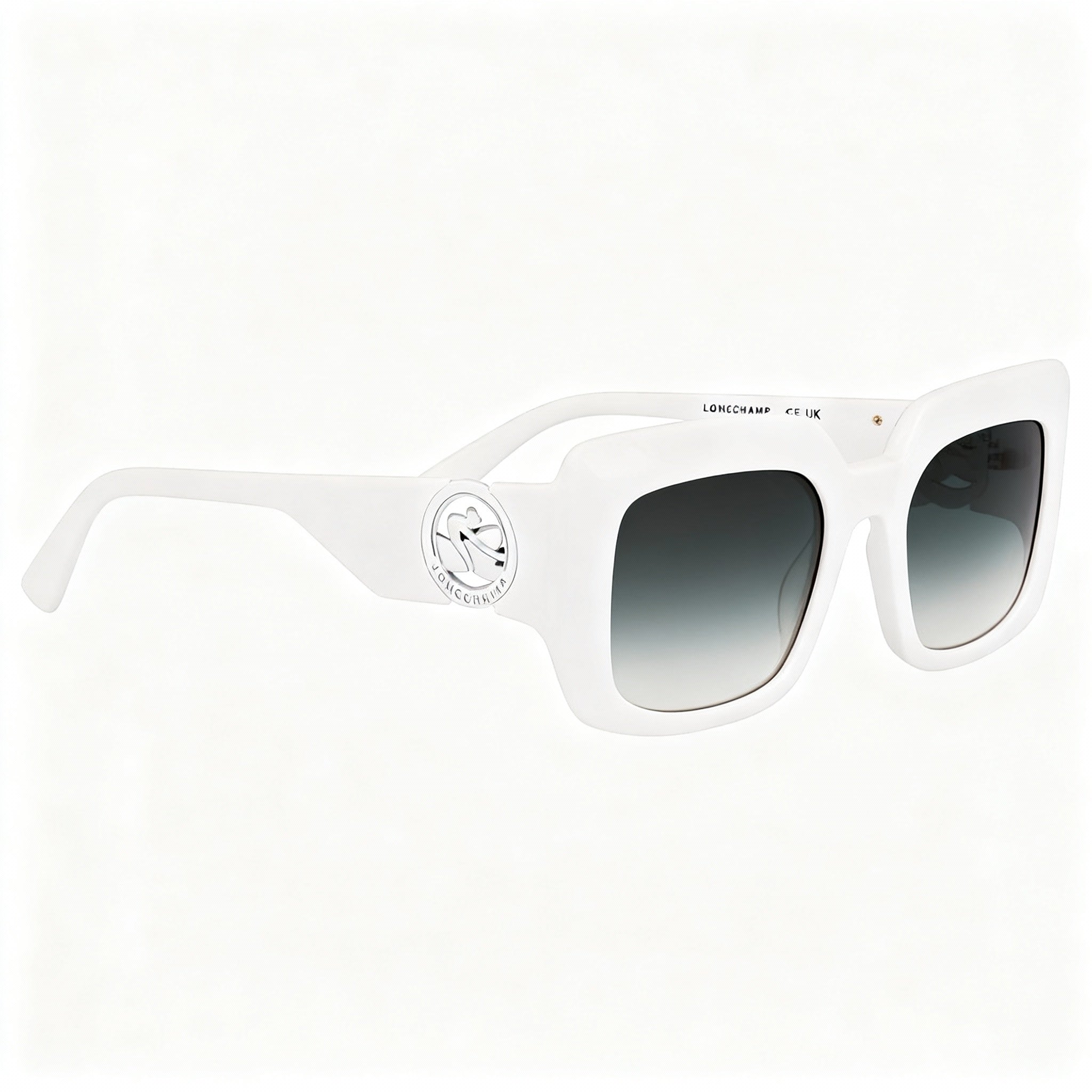 Longchamp LO753S Women's Casual Sunglasses with White Acetate Frame & White Non-Polarized Acetate Lenses 51-20-140, Photo 3