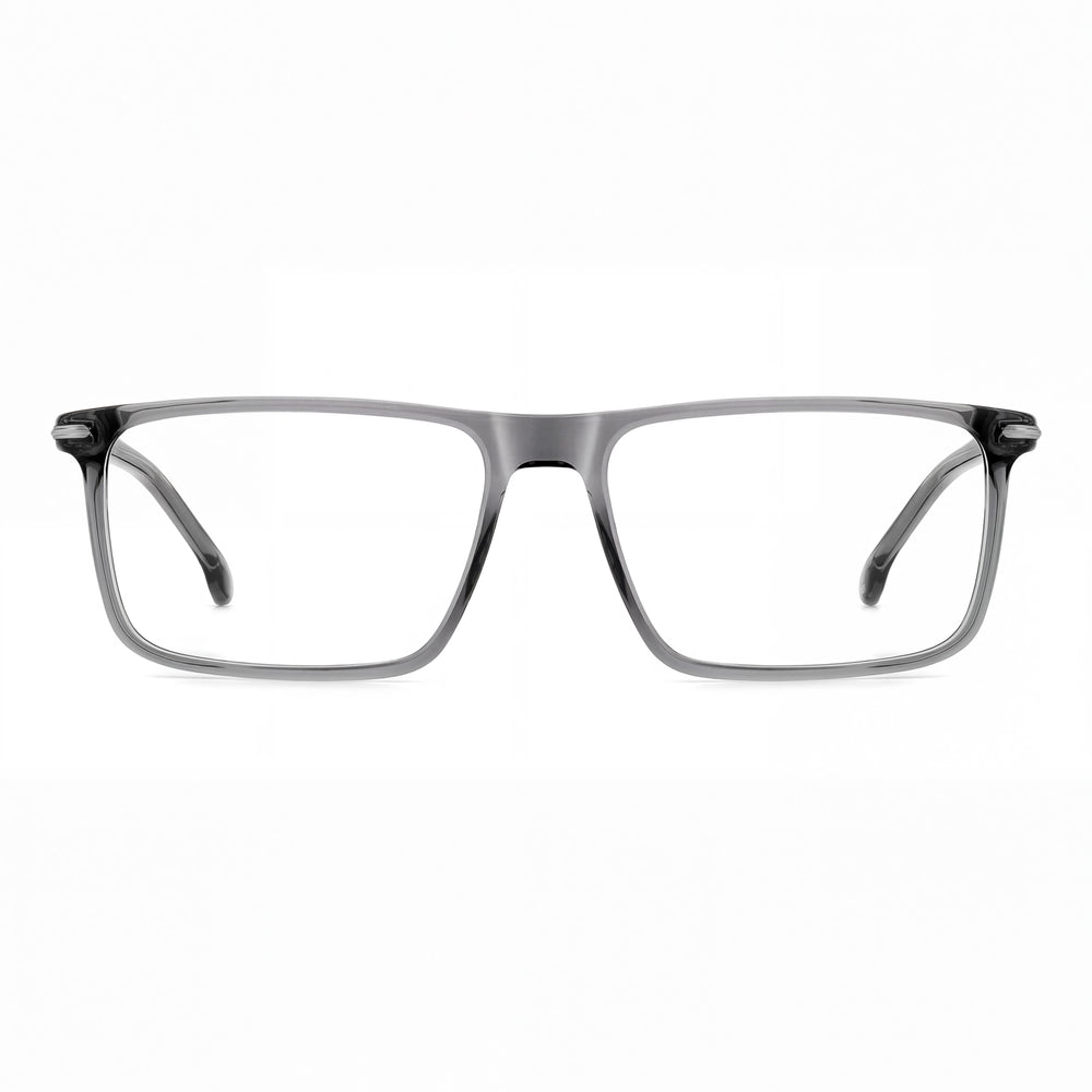 Gafas de Sol Clásicas Unisex Carrera con Montura de Plástico Gris y Lentes de Policarbonato Transparente de 53 mm