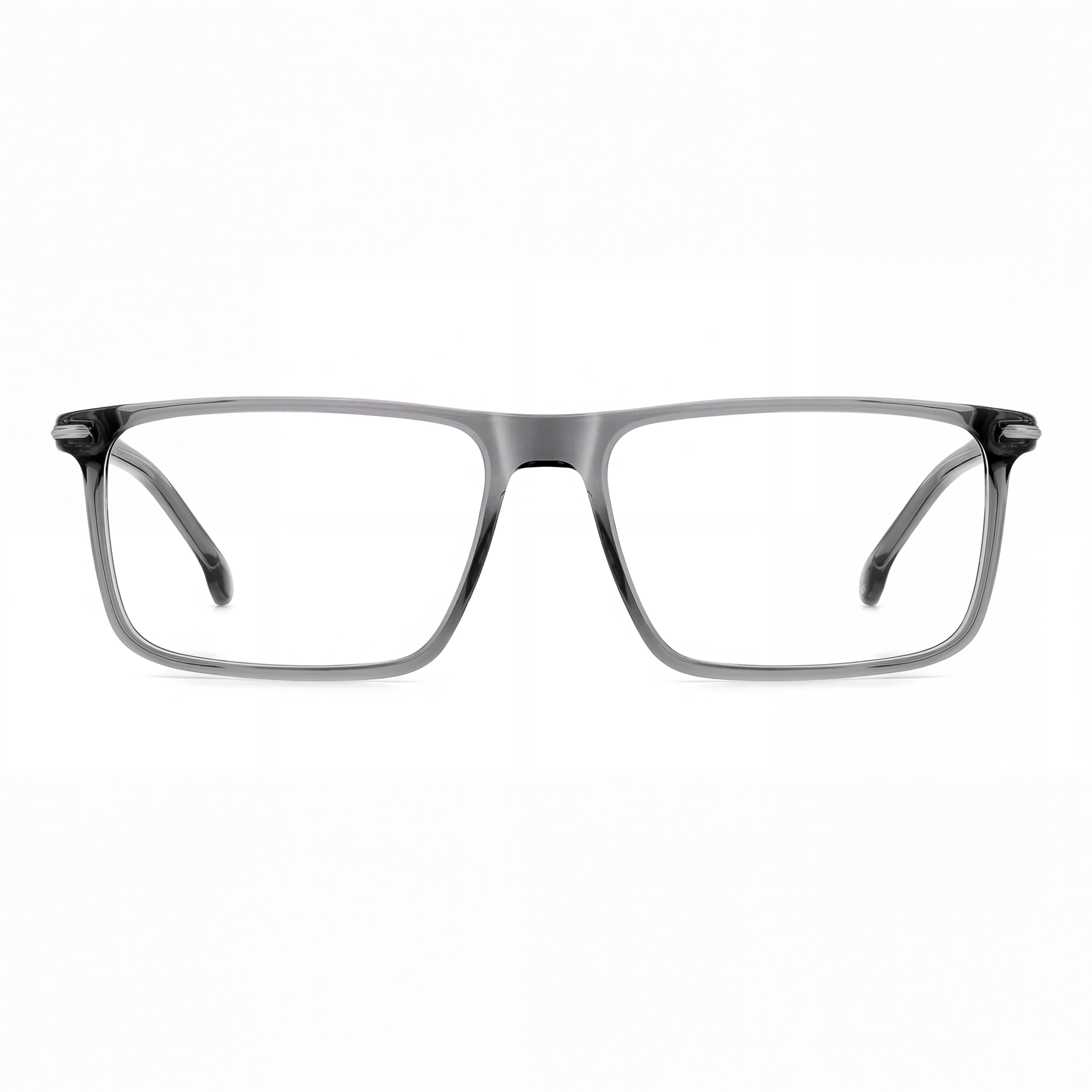 Gafas de Sol Clásicas Unisex Carrera con Montura de Plástico Gris y Lentes de Policarbonato Transparente de 53 mm, Photo 2